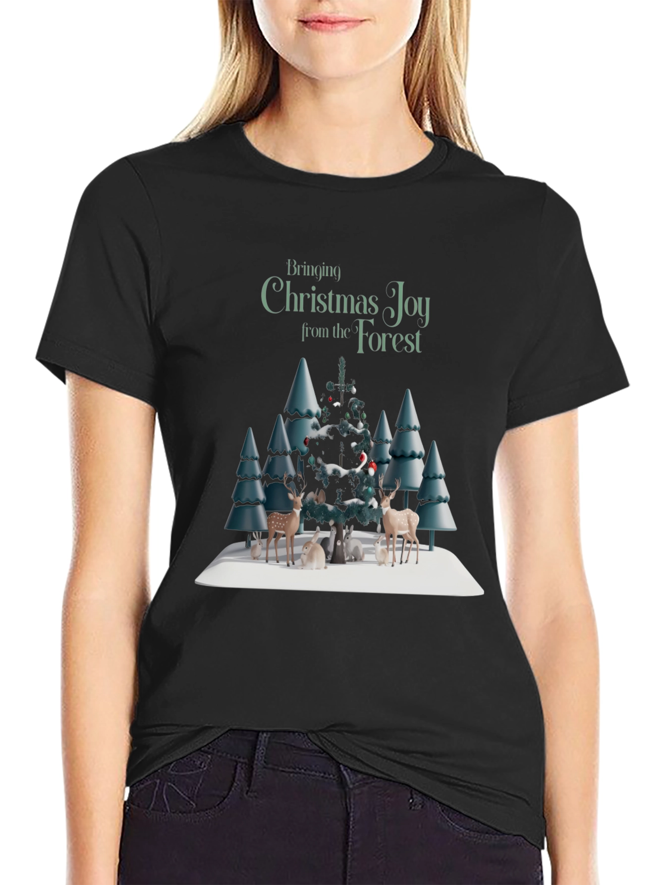 Christmas Joy Forest Graphic Tee