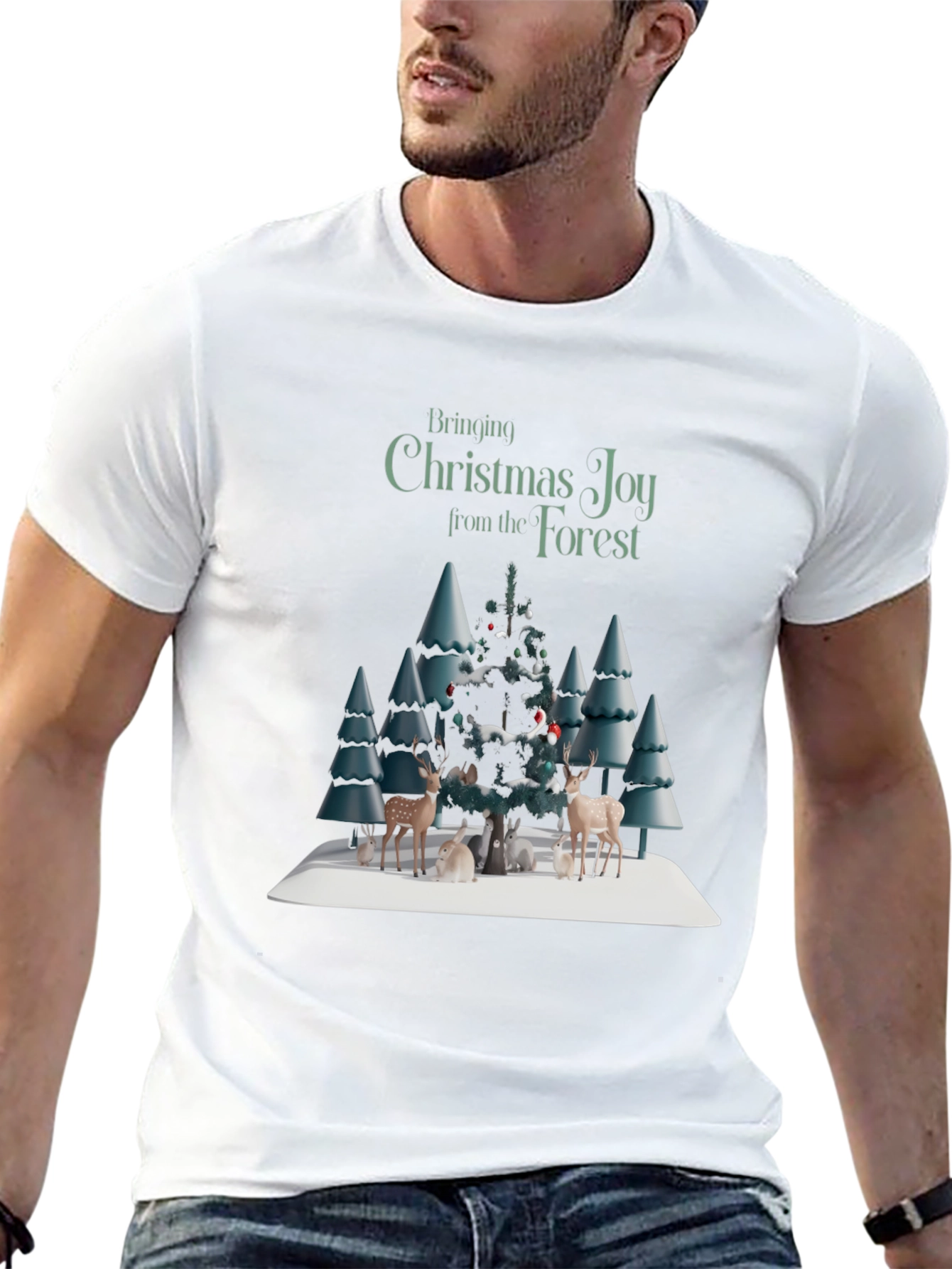 Christmas Joy Forest Graphic Tee