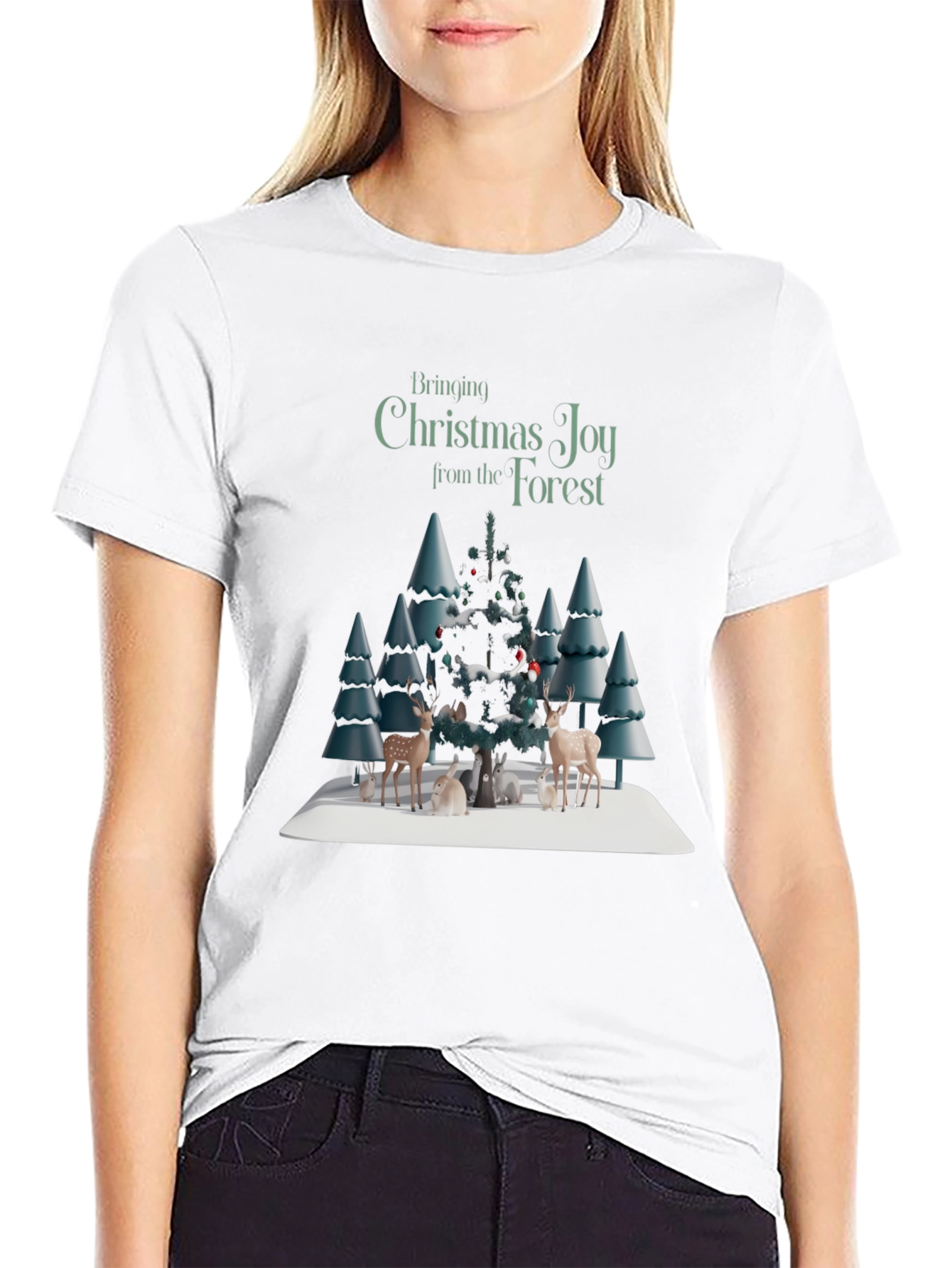 Christmas Joy Forest Graphic Tee