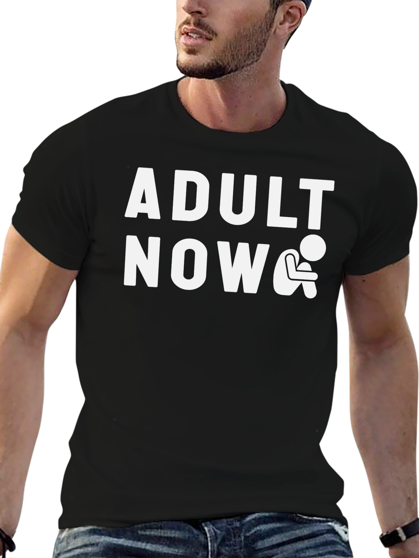 Adult Now Graphic Tee - Funny Sarcastic T-Shirt