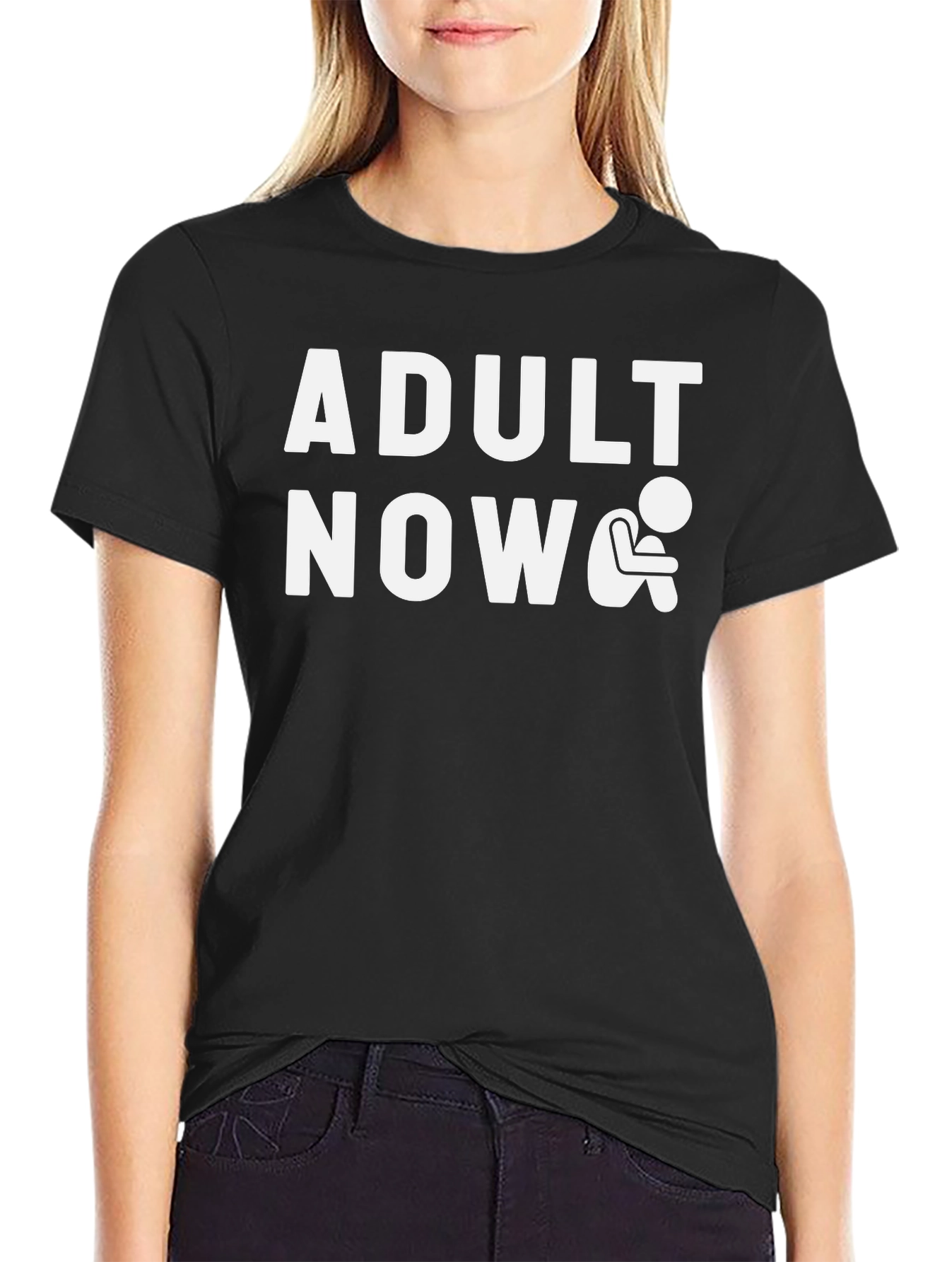 Adult Now Graphic Tee - Funny Sarcastic T-Shirt