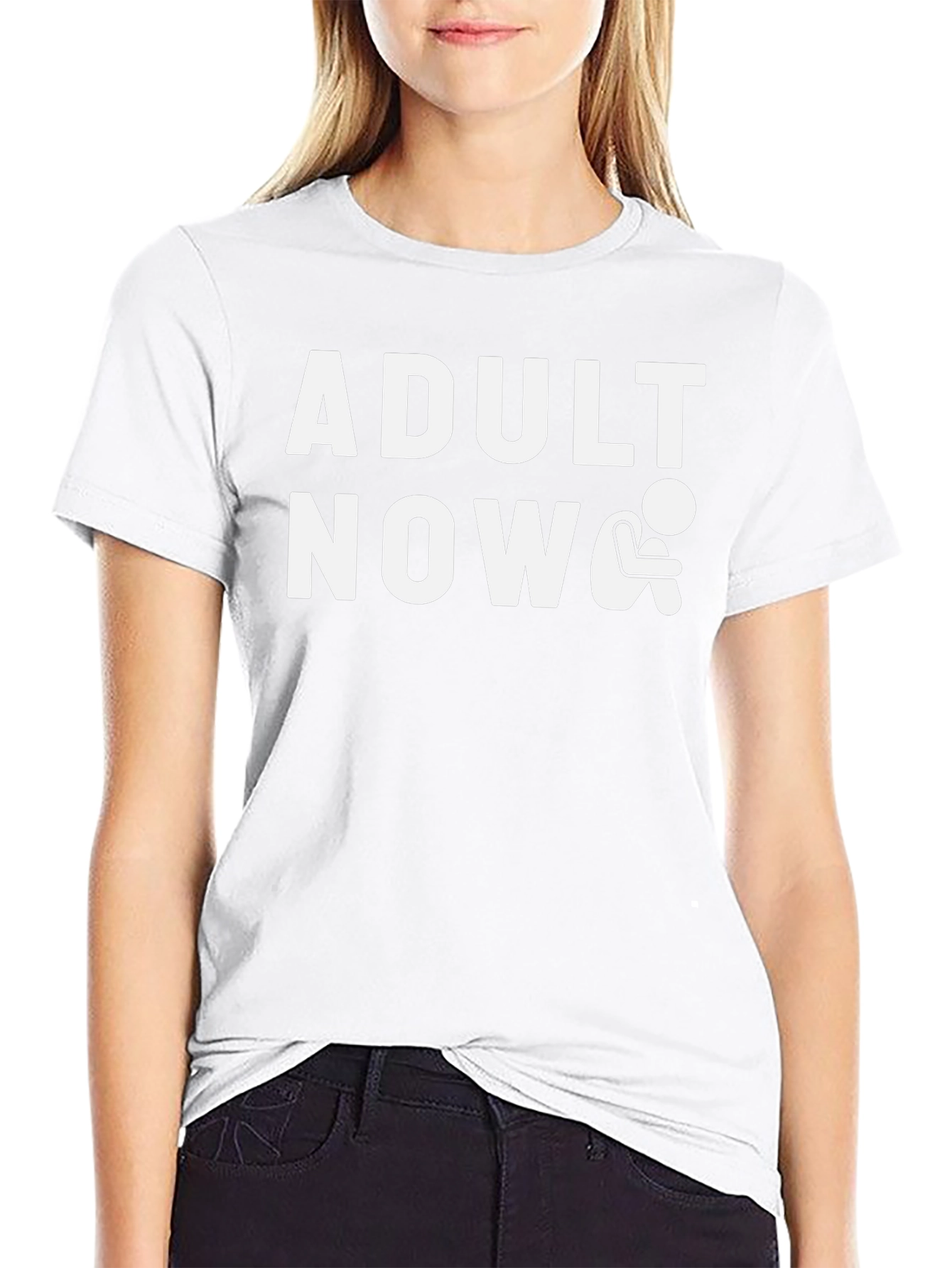 Adult Now Graphic Tee - Funny Sarcastic T-Shirt