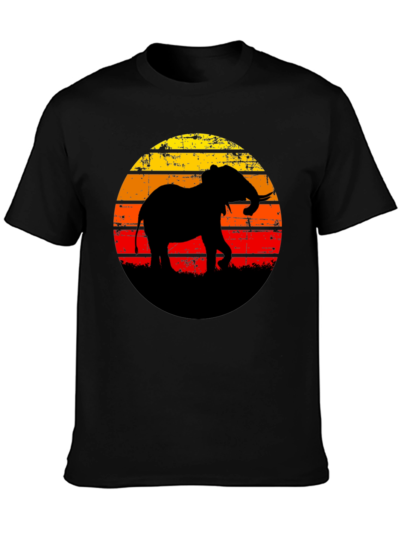 Elephant Sunset Graphic Tee
