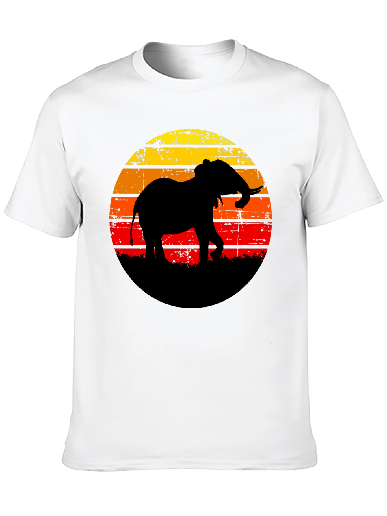 Elephant Sunset Graphic Tee