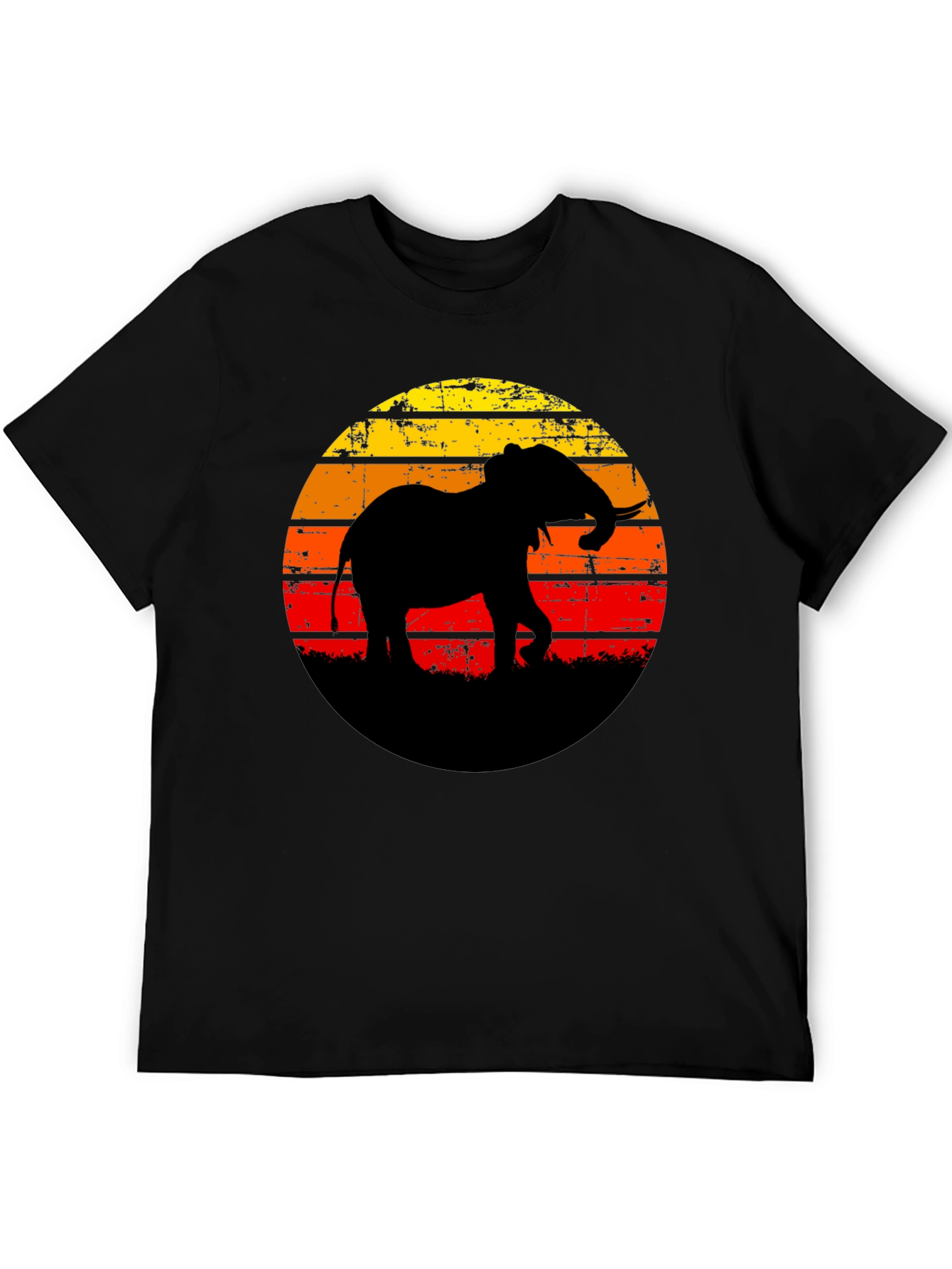 Elephant Sunset Graphic Tee