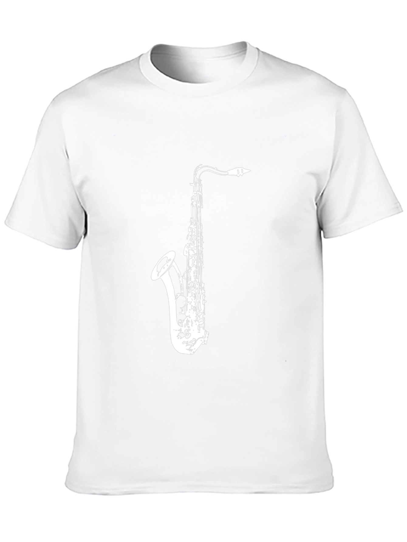 Saxophone Graphic Tee - Music Lovers Black T-Shirt
