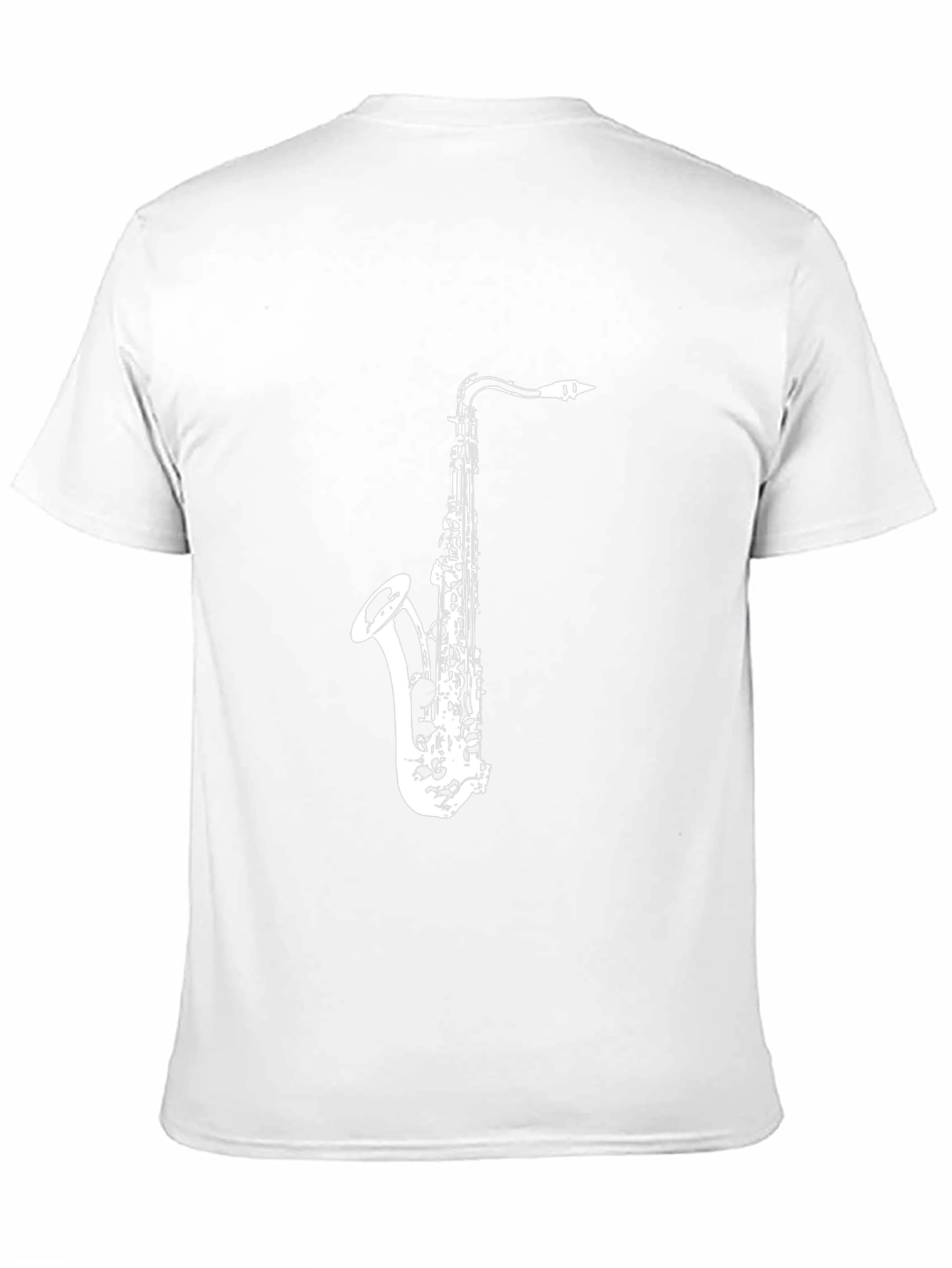 Saxophone Graphic Tee - Music Lovers Black T-Shirt