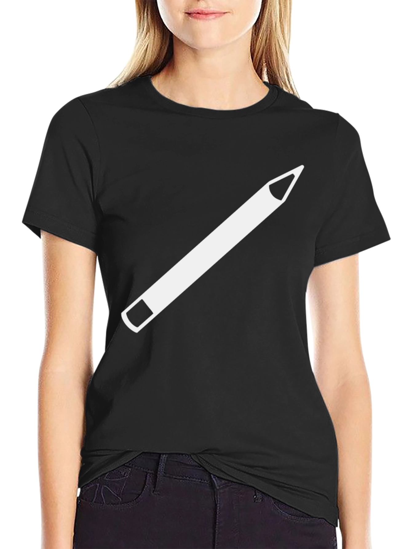 Pencil Graphic Tee - Unisex Black T-Shirt