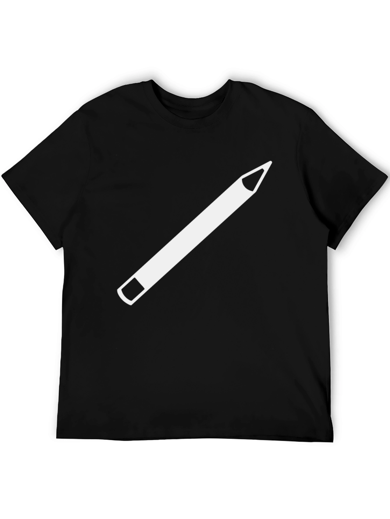 Pencil Graphic Tee - Unisex Black T-Shirt