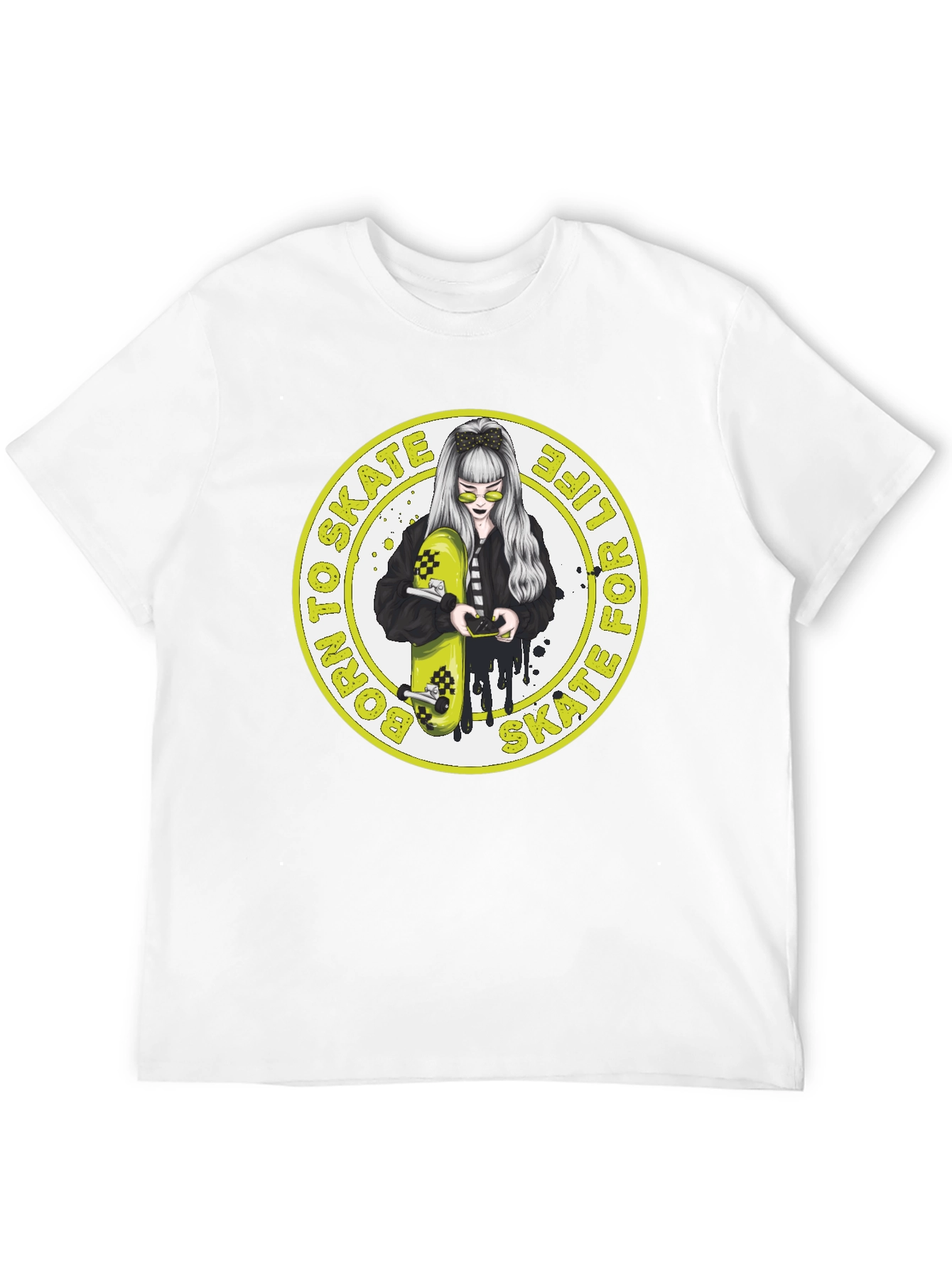 Skate Life T-Shirt: Cool Girl & Skateboard Graphic Tee