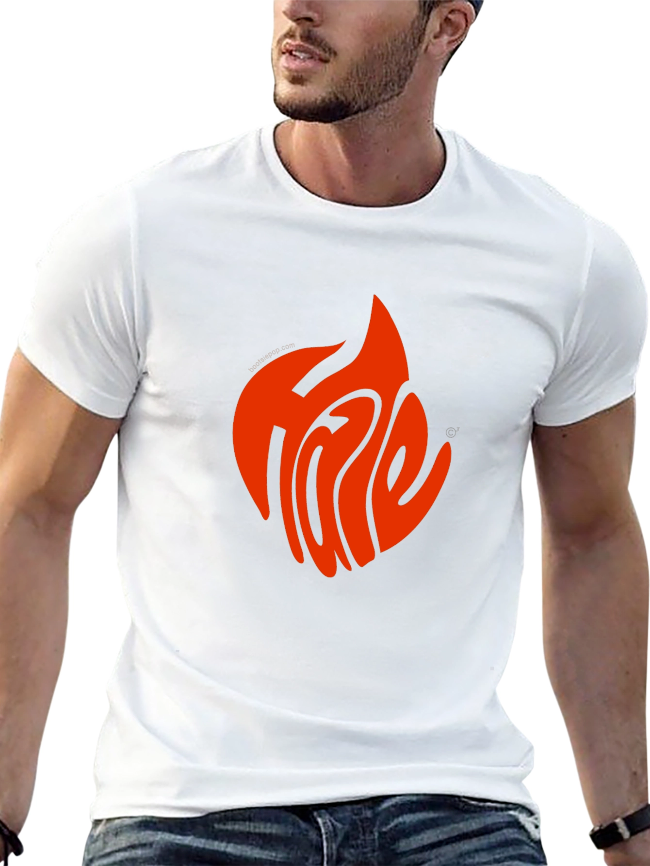 Fiery Flame Graphic Tee - Cool Black T-Shirt