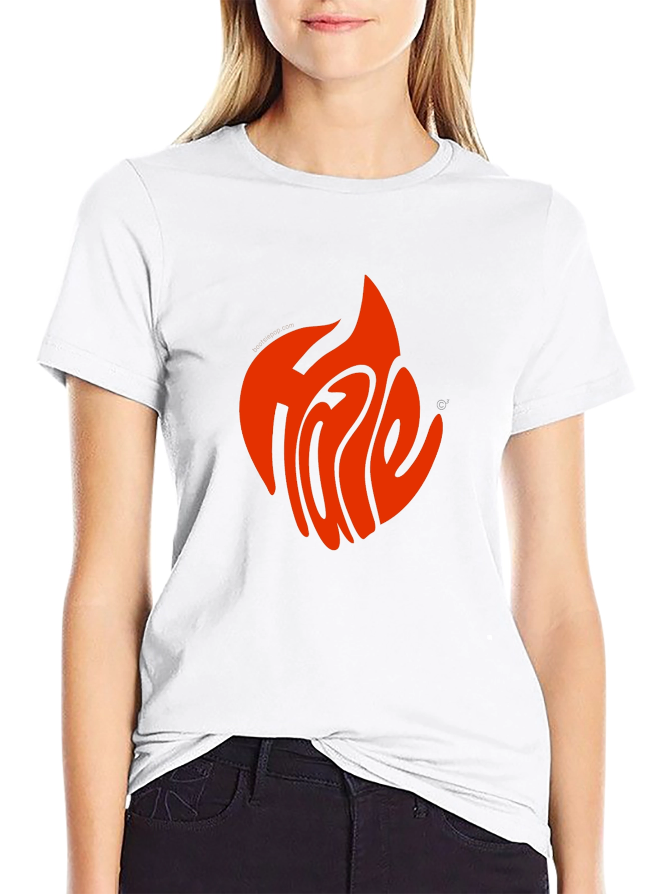 Fiery Flame Graphic Tee - Cool Black T-Shirt