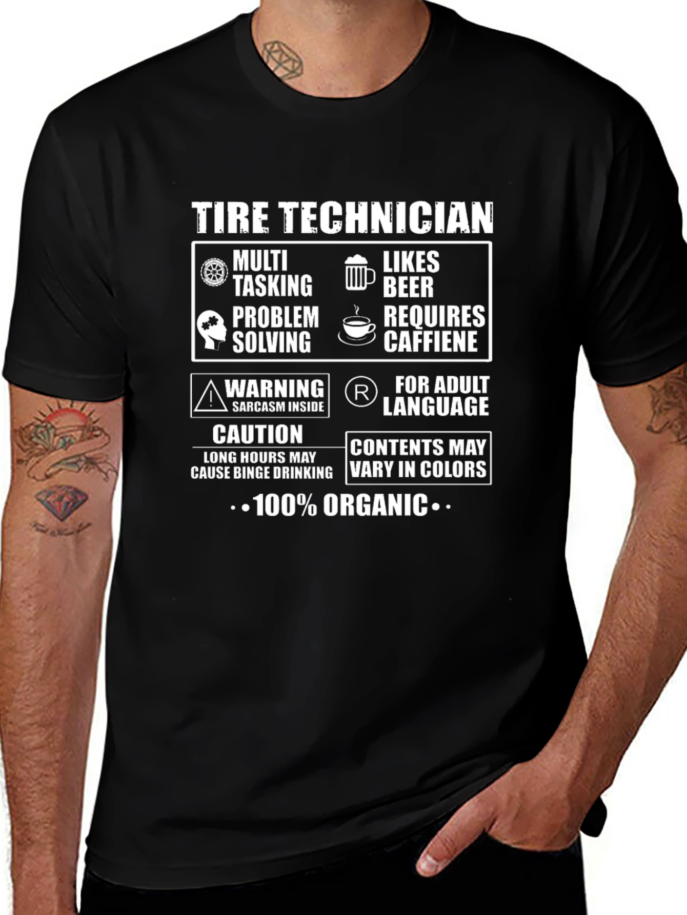 Tire Technician 100% Organic T-Shirt