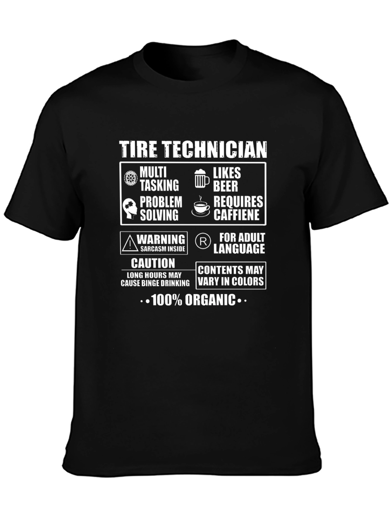 Tire Technician 100% Organic T-Shirt