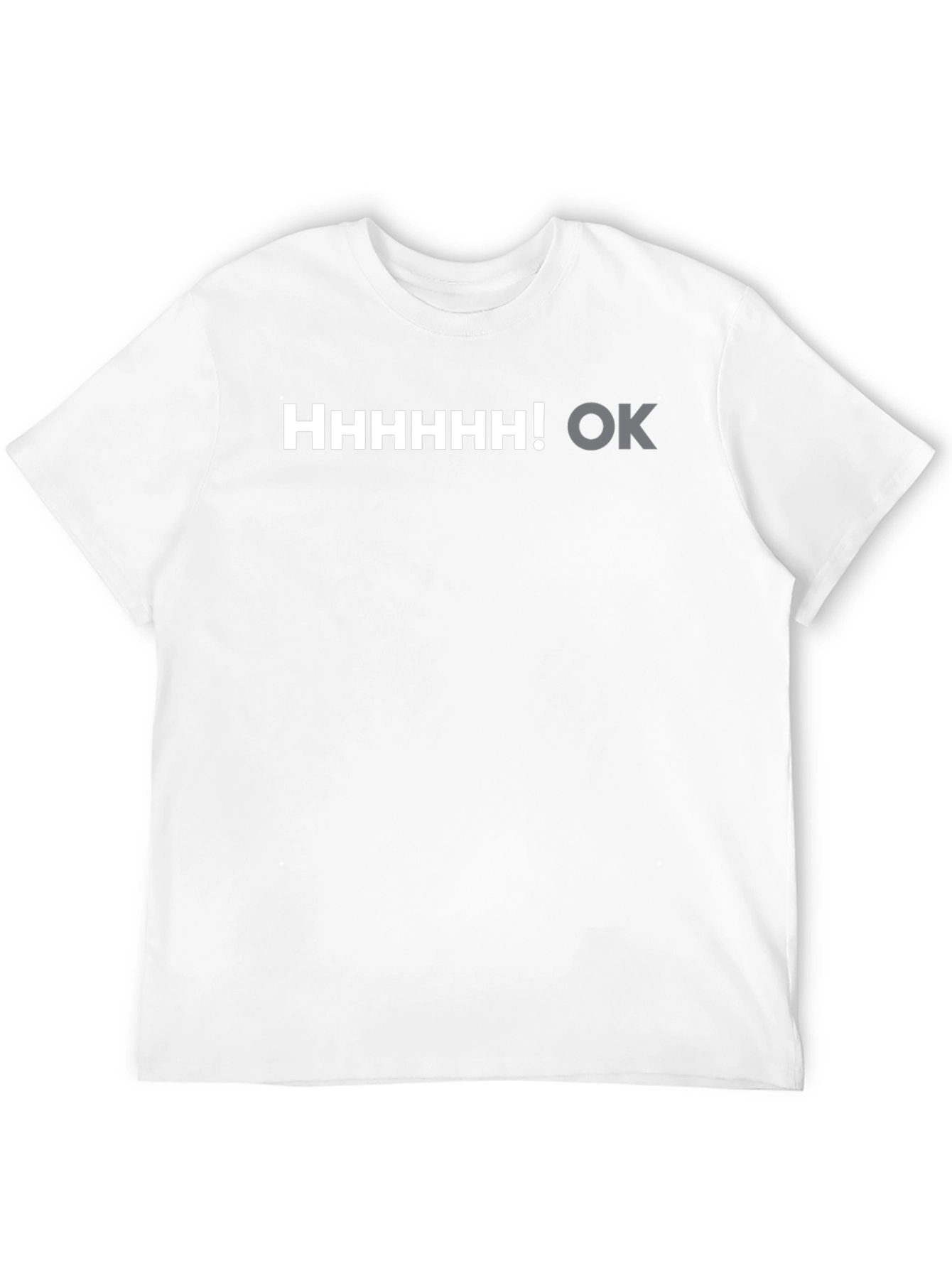 Humorous HHHHHHH! OK Graphic Tee - Black