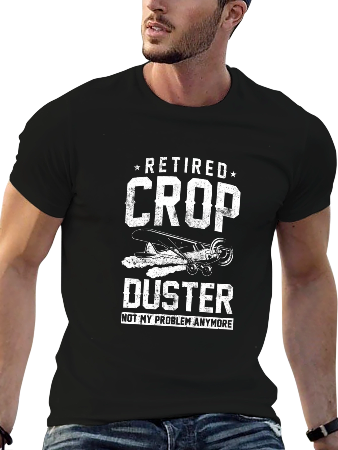 Retired Crop Duster T-Shirt - Funny Aviation Tee