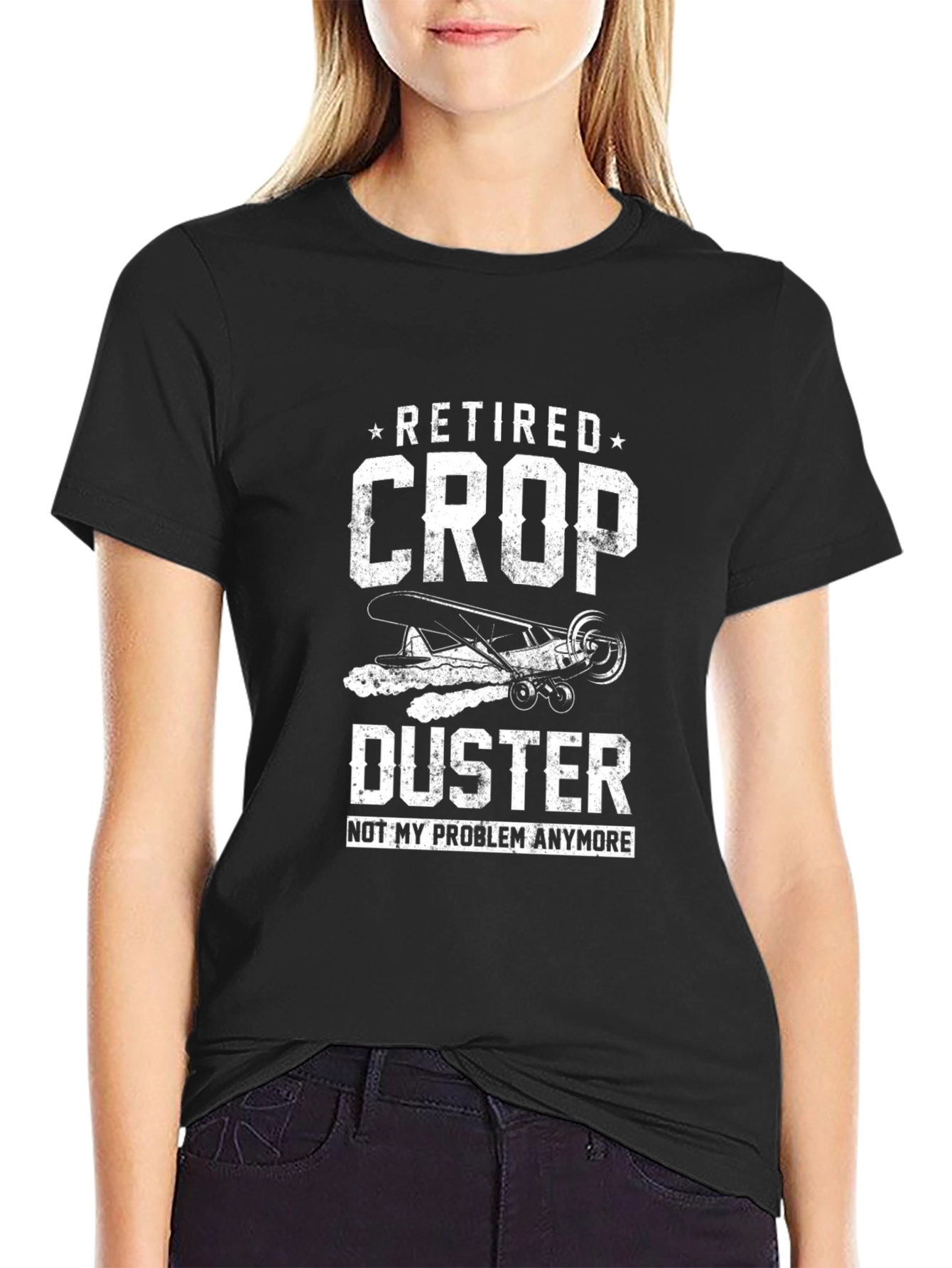 Retired Crop Duster T-Shirt - Funny Aviation Tee