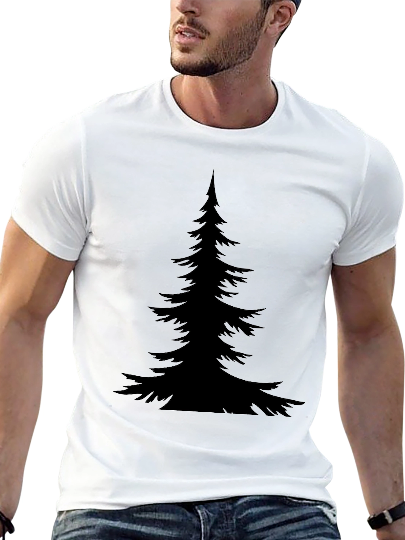 Black Tree Graphic Tee - Mens Casual Shirt