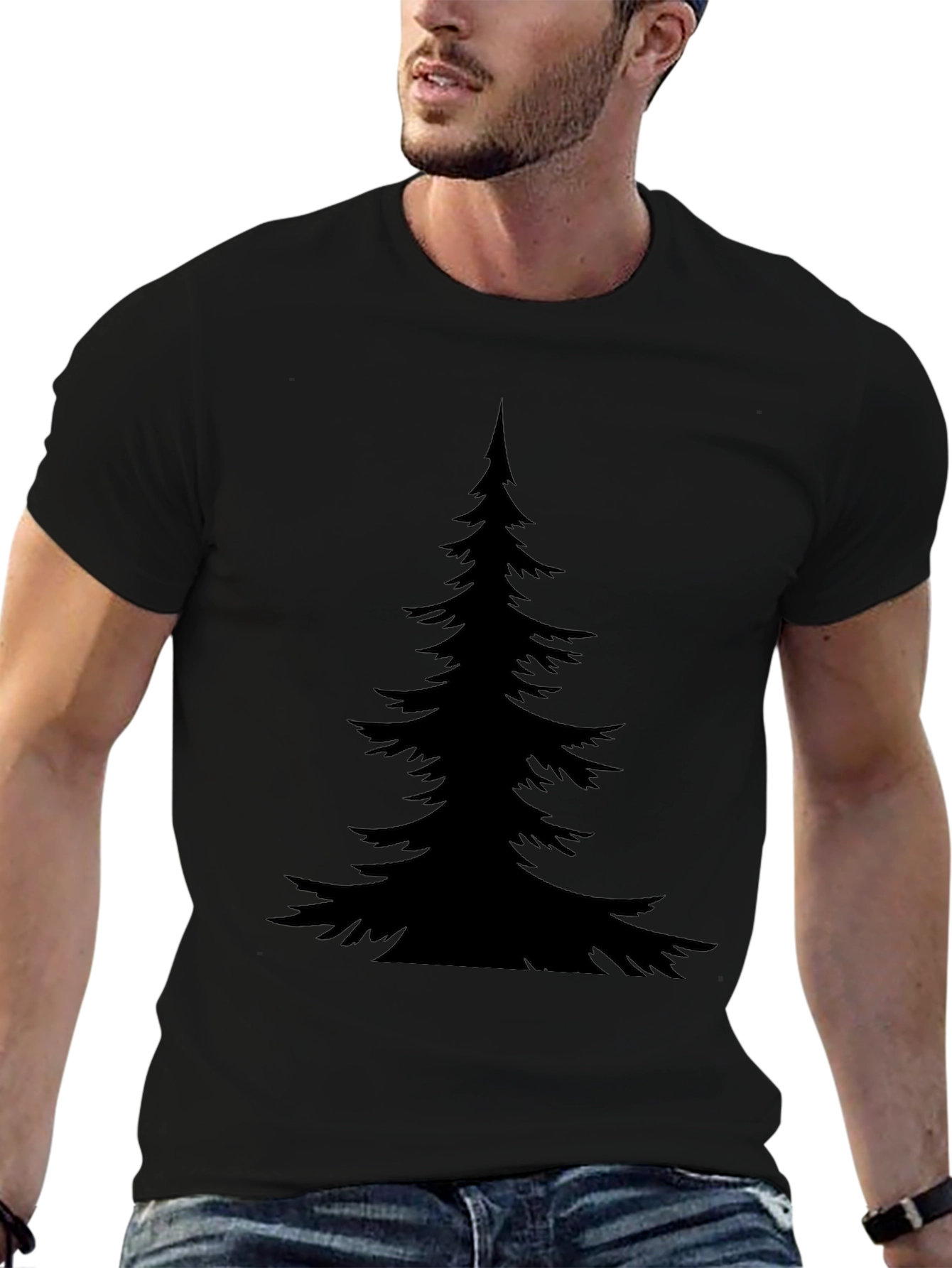 Black Tree Graphic Tee - Mens Casual Shirt