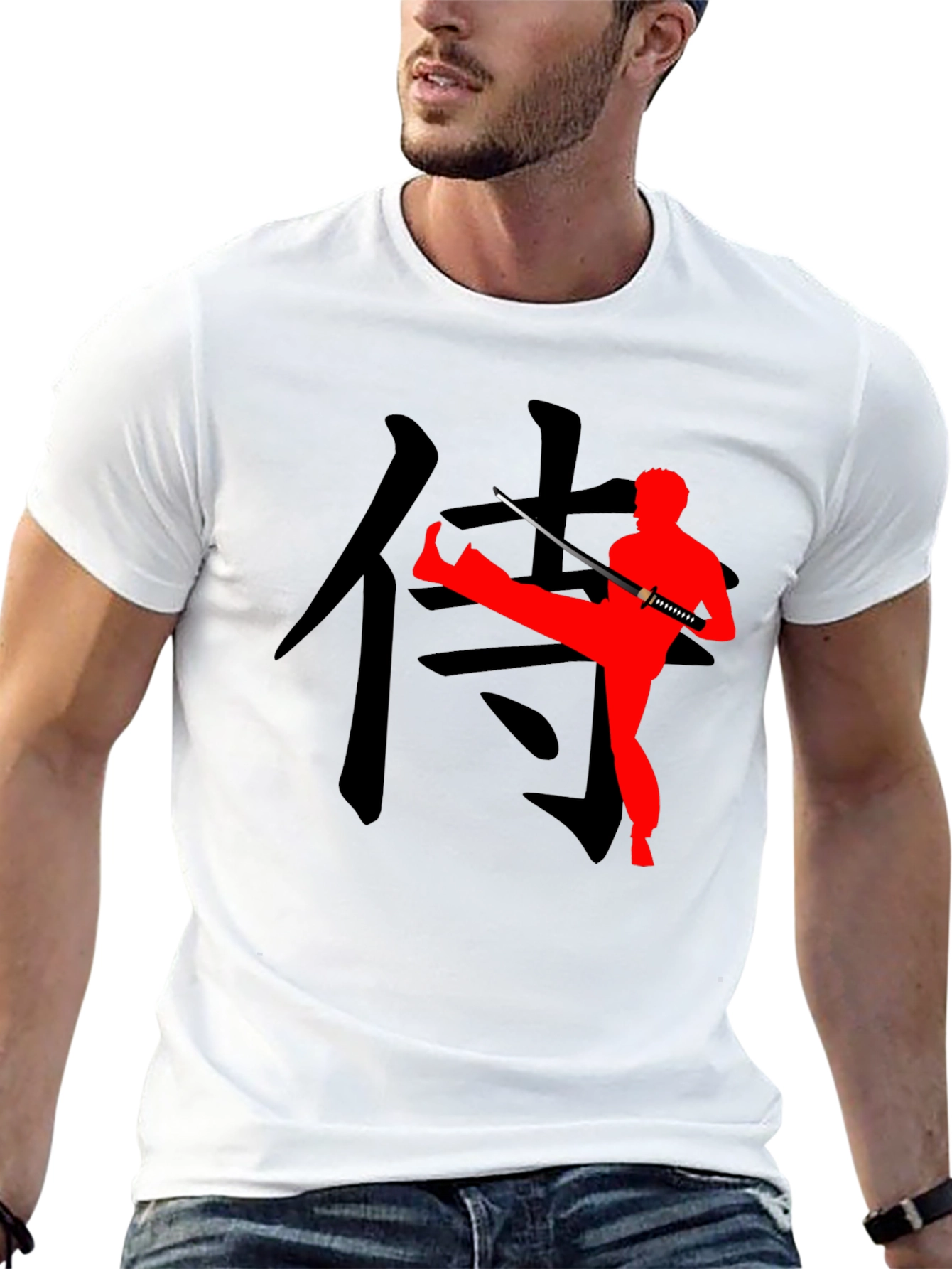 Samurai Kick T-Shirt - Martial Arts Inspired Design