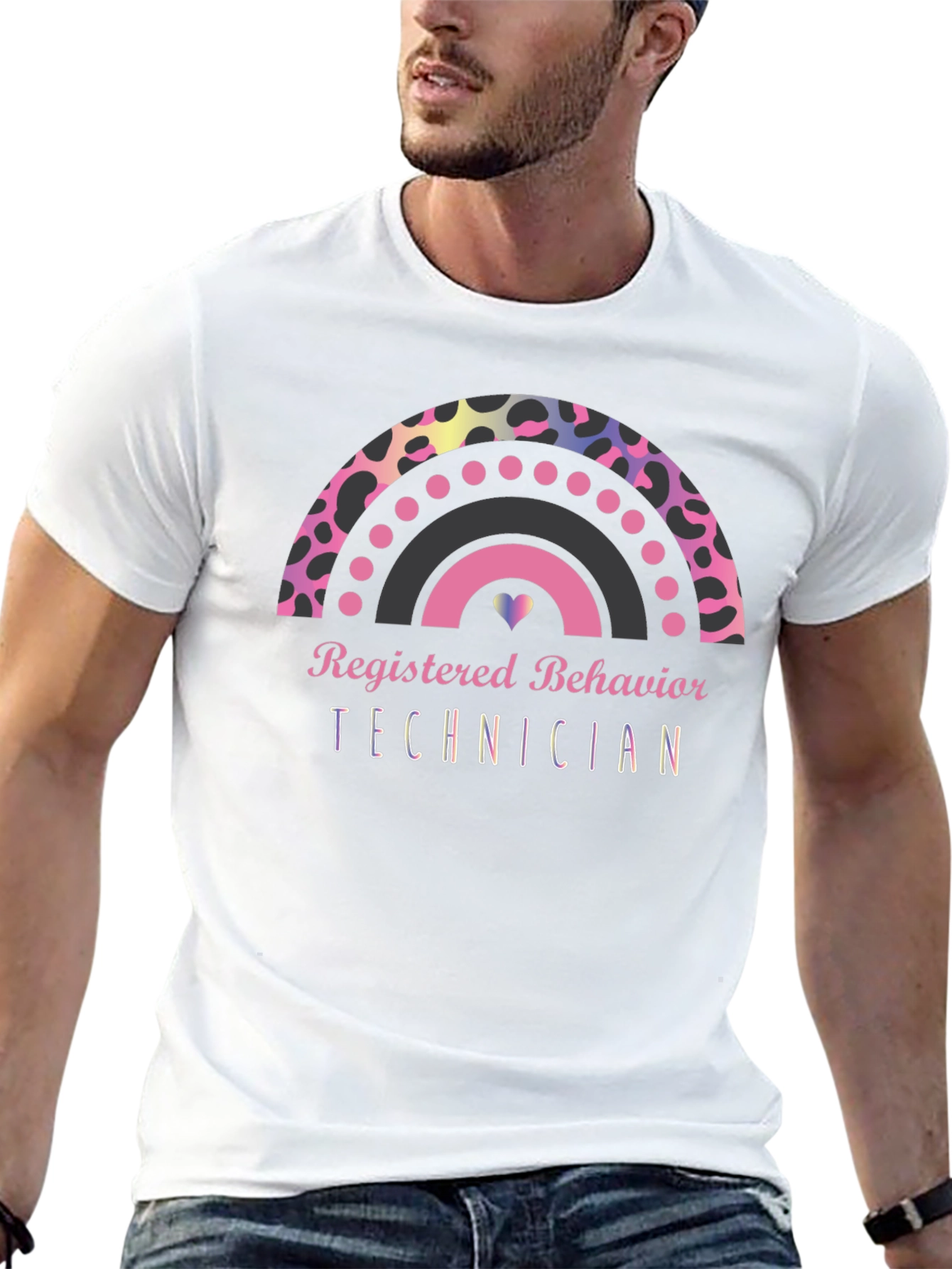 Registered Behavior Technician Rainbow Graphic Tee