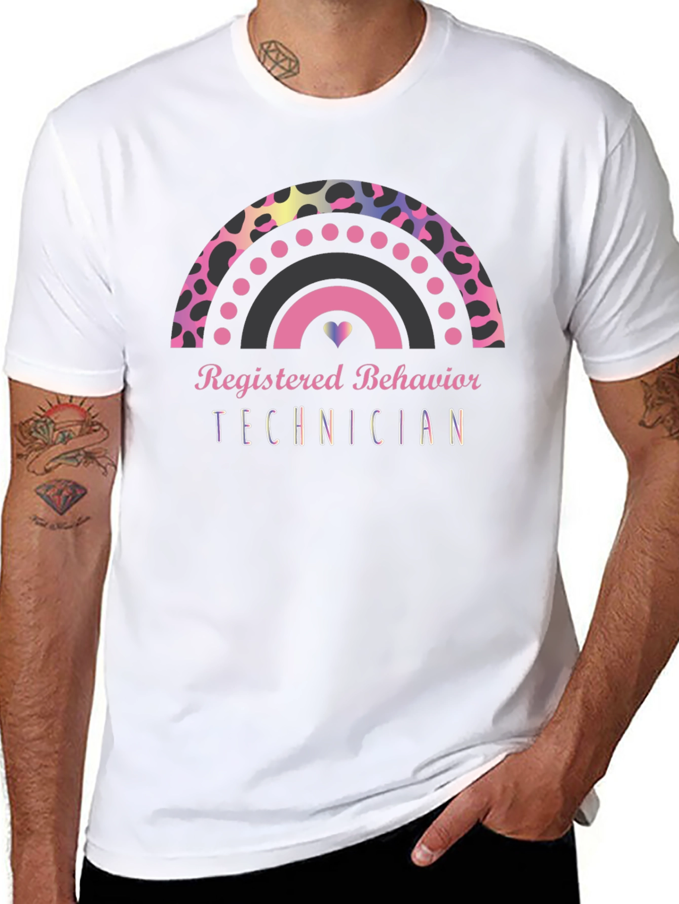Registered Behavior Technician Rainbow Graphic Tee