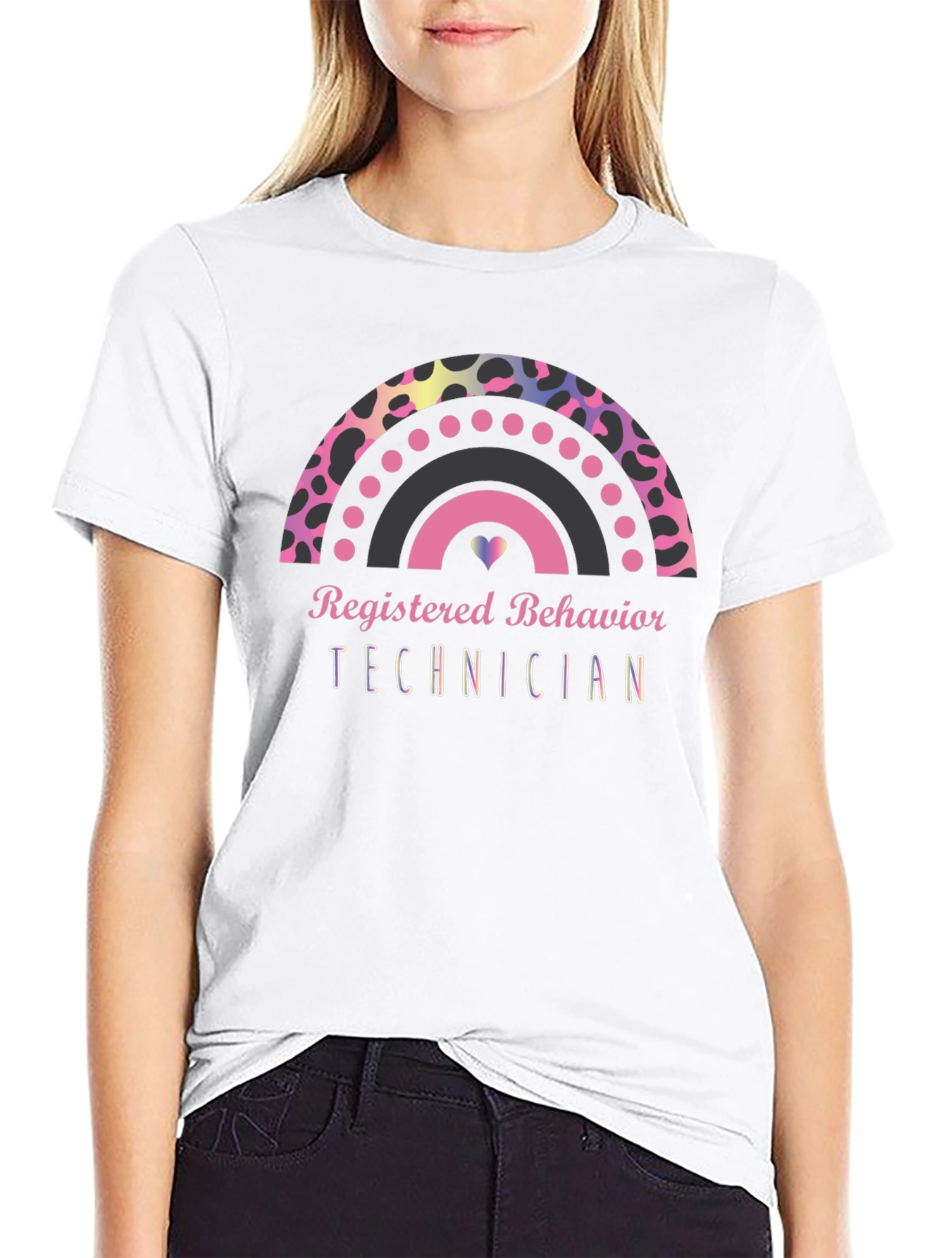Registered Behavior Technician Rainbow Graphic Tee