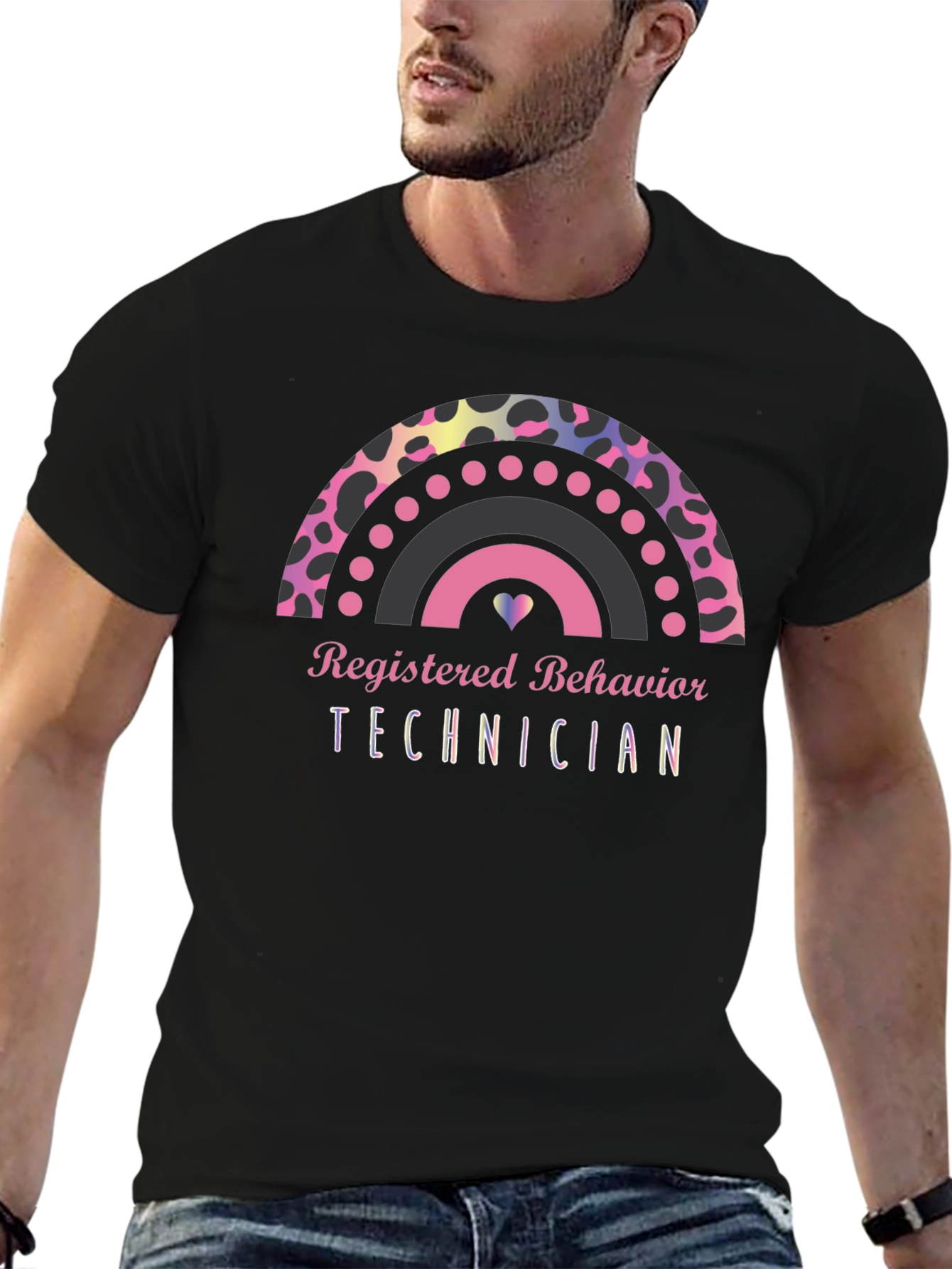 Registered Behavior Technician Rainbow Graphic Tee
