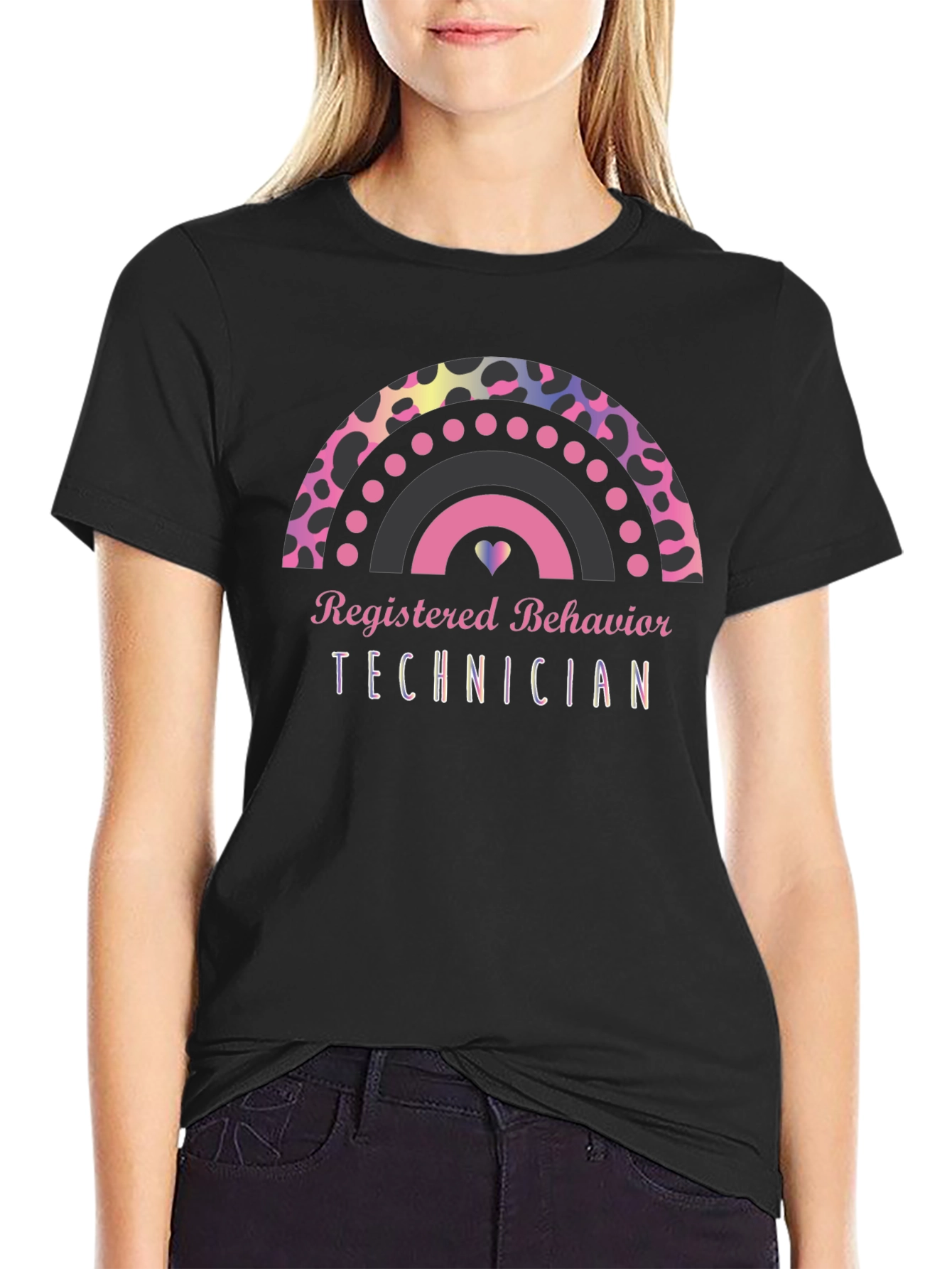 Registered Behavior Technician Rainbow Graphic Tee