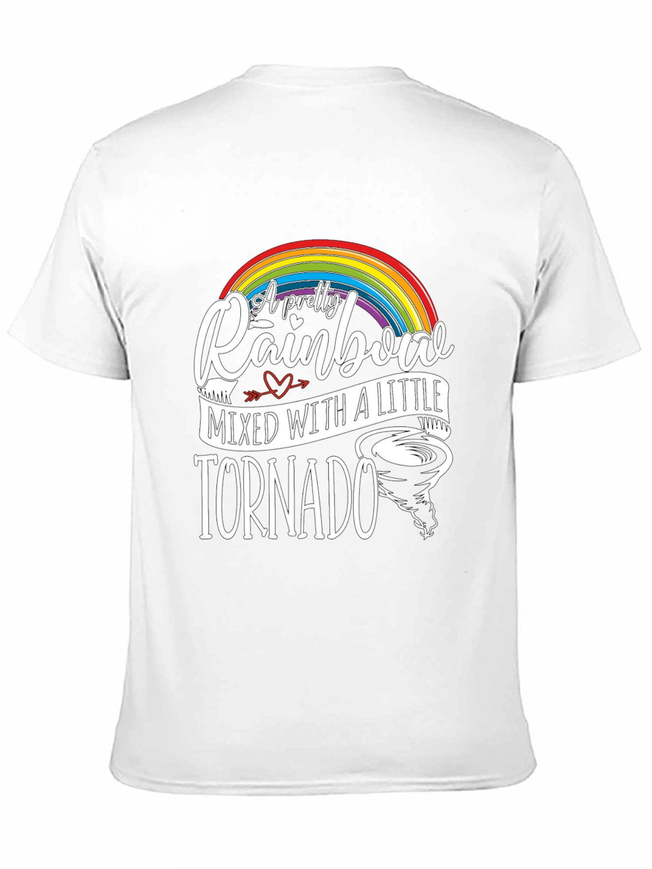 Pretty Rainbow Tornado Black Graphic Tee