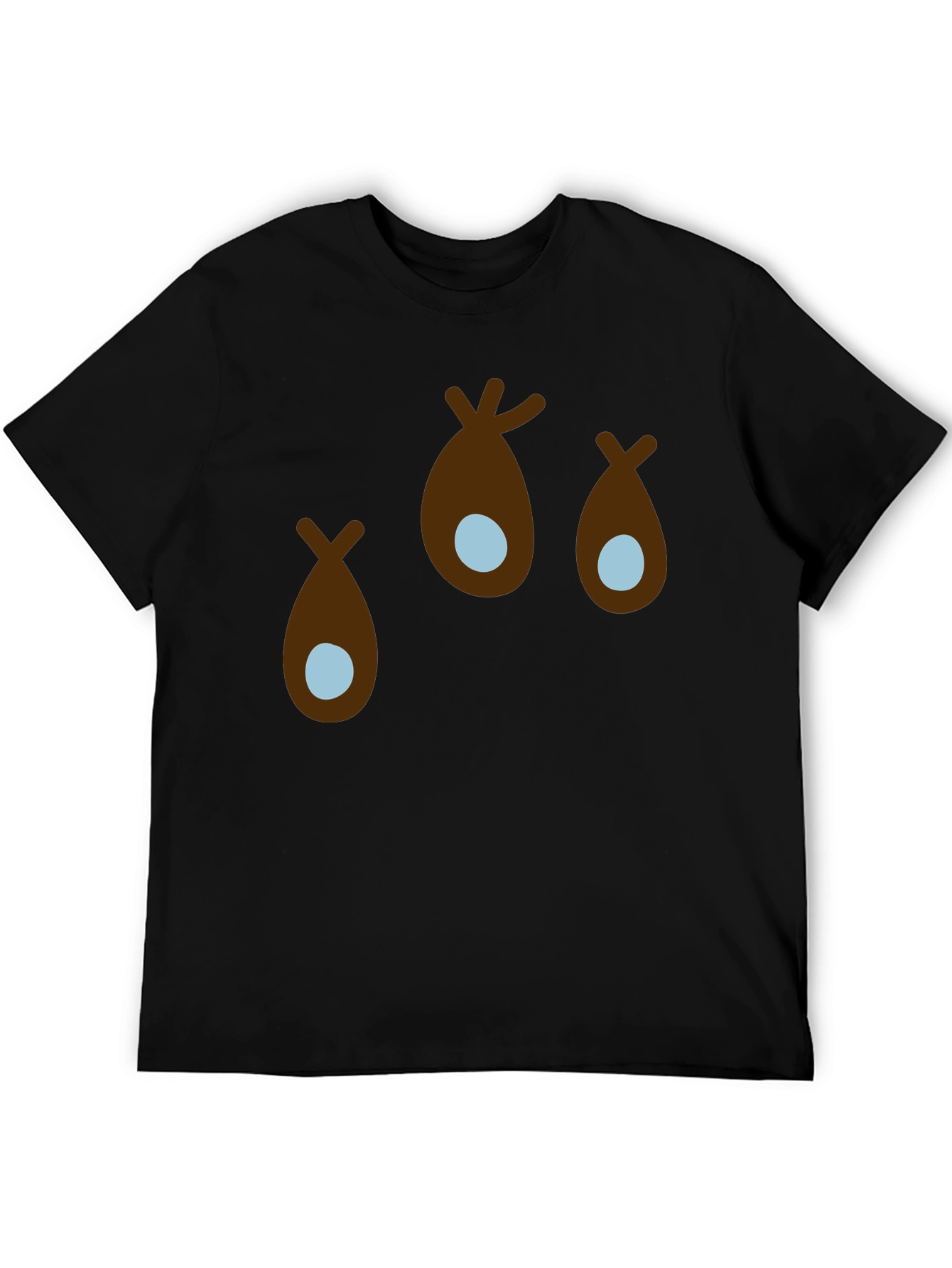 Brown Seed Pods T-Shirt - Black Tee