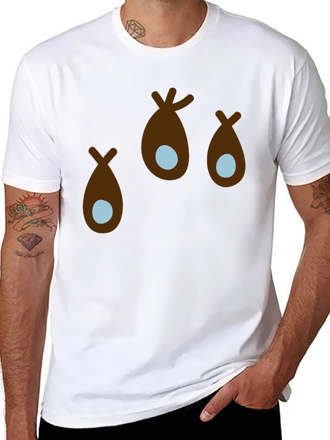 Brown Seed Pods T-Shirt - Black Tee