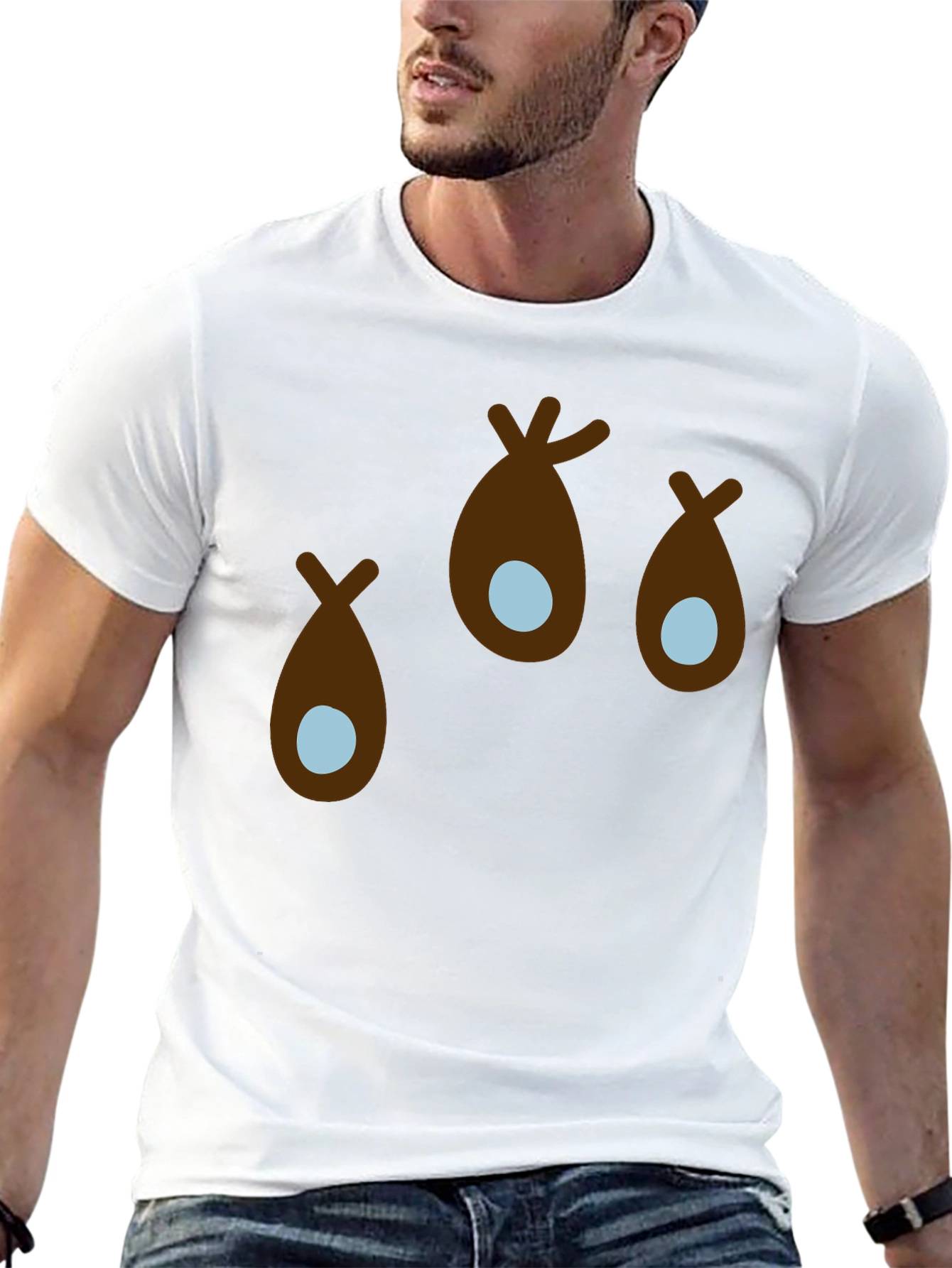 Brown Seed Pods T-Shirt - Black Tee