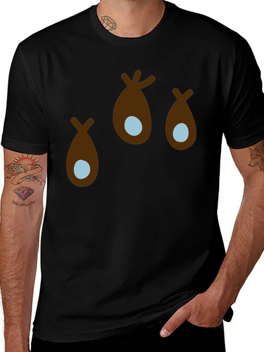 Brown Seed Pods T-Shirt - Black Tee