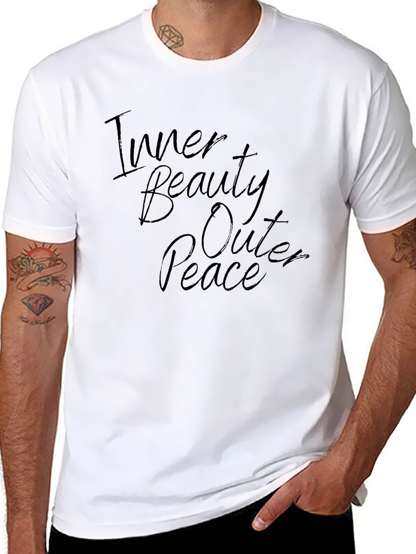Inner Beauty Outer Peace Black Graphic Tee