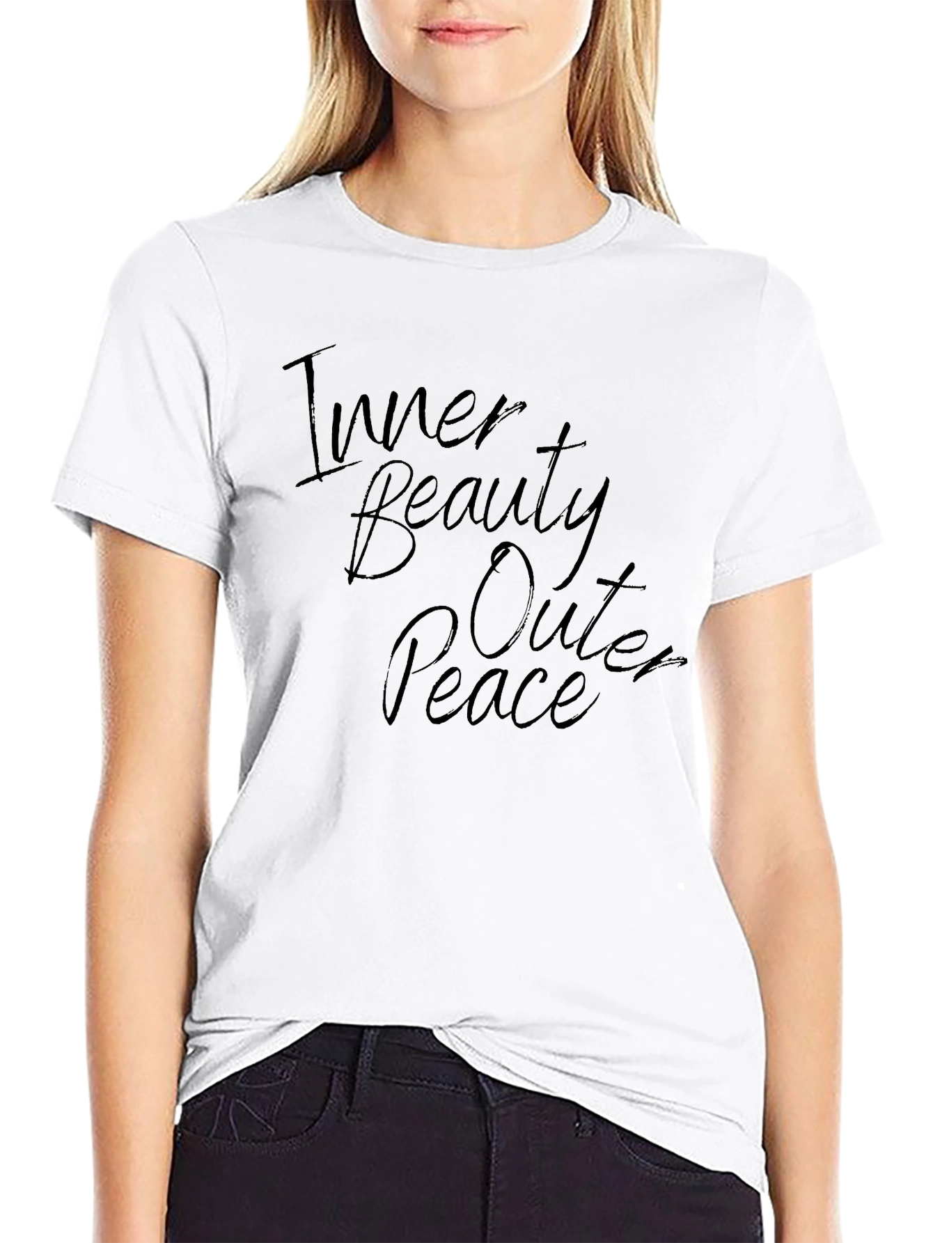 Inner Beauty Outer Peace Black Graphic Tee