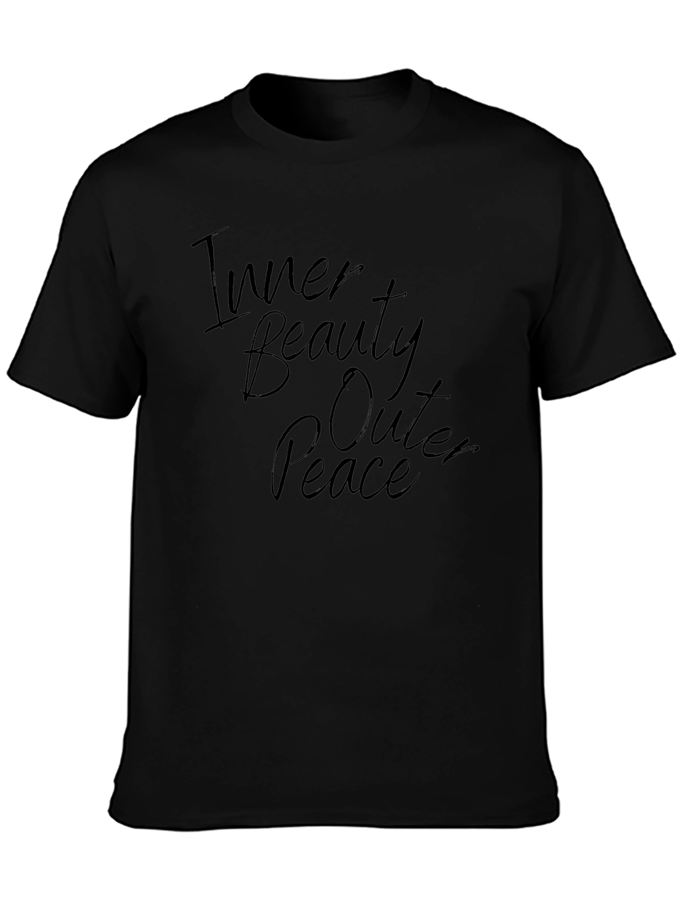 Inner Beauty Outer Peace Black Graphic Tee