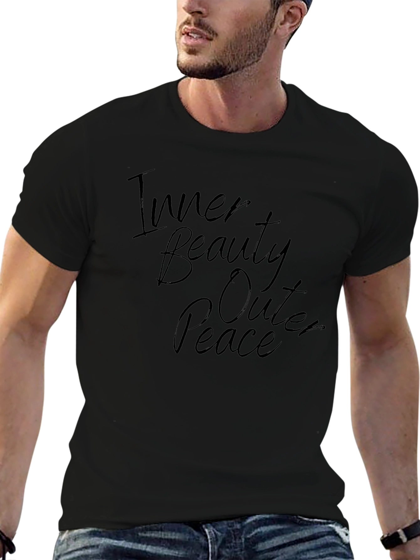 Inner Beauty Outer Peace Black Graphic Tee