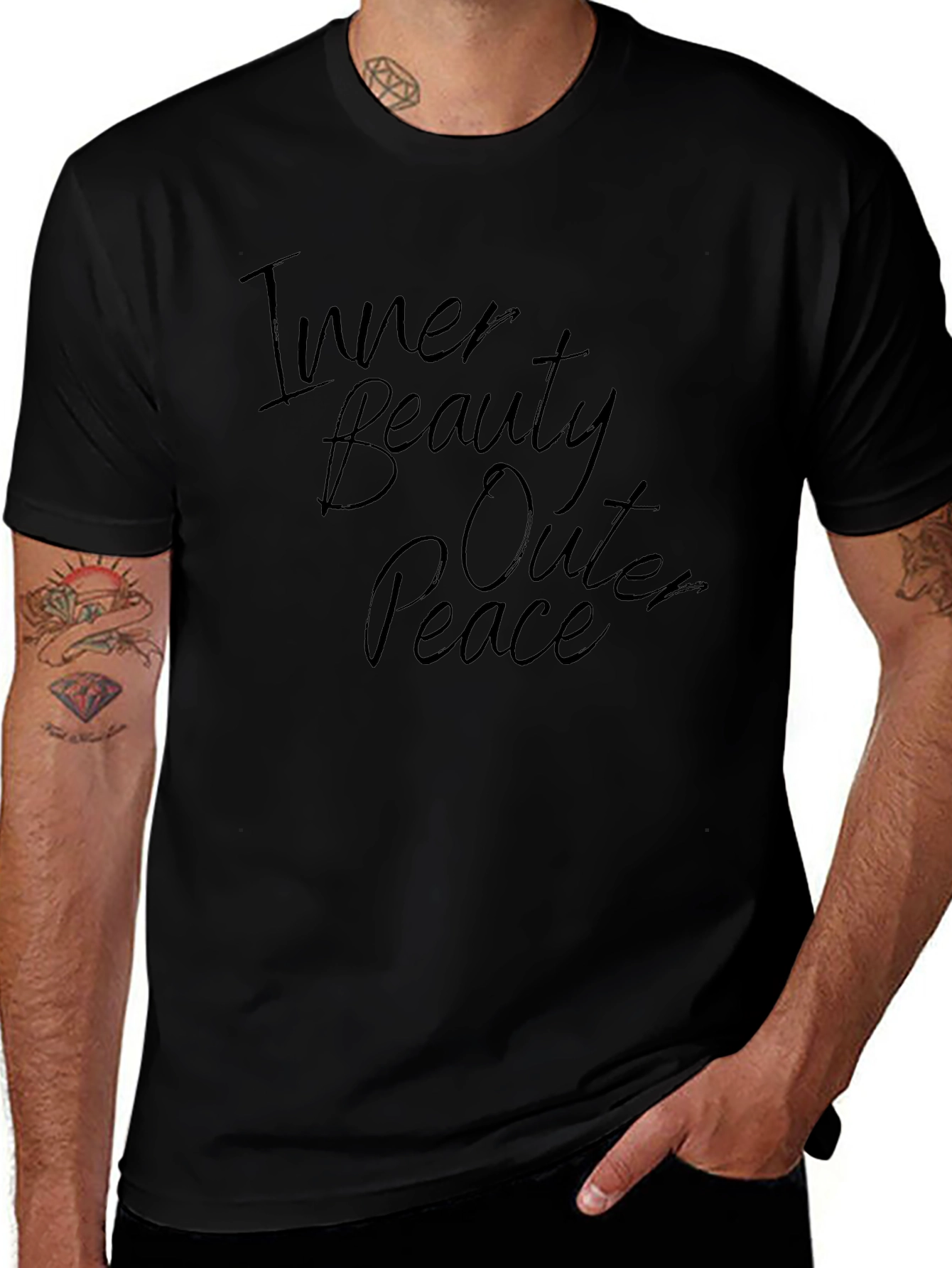 Inner Beauty Outer Peace Black Graphic Tee