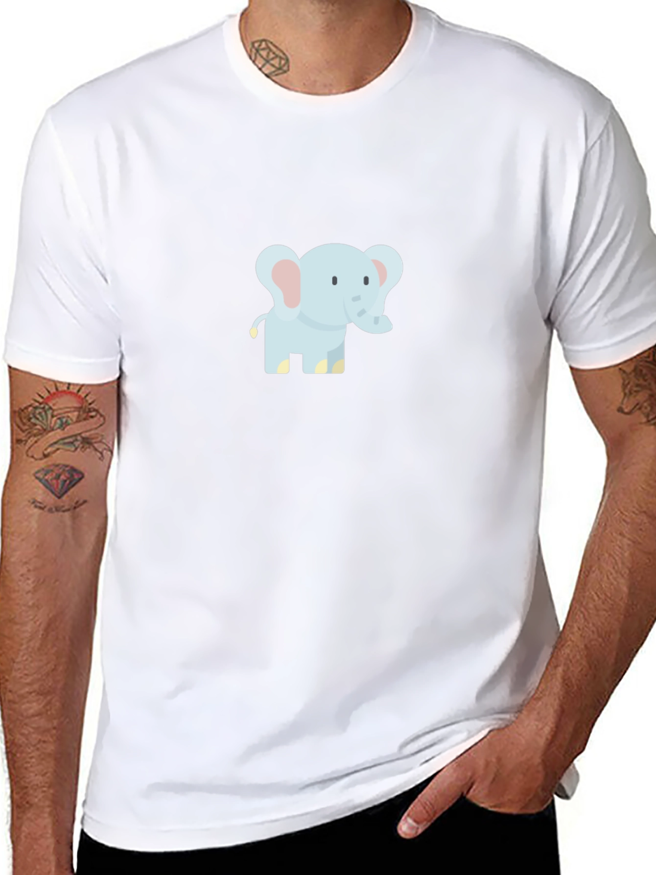 Cute Elephant Graphic T-Shirt
