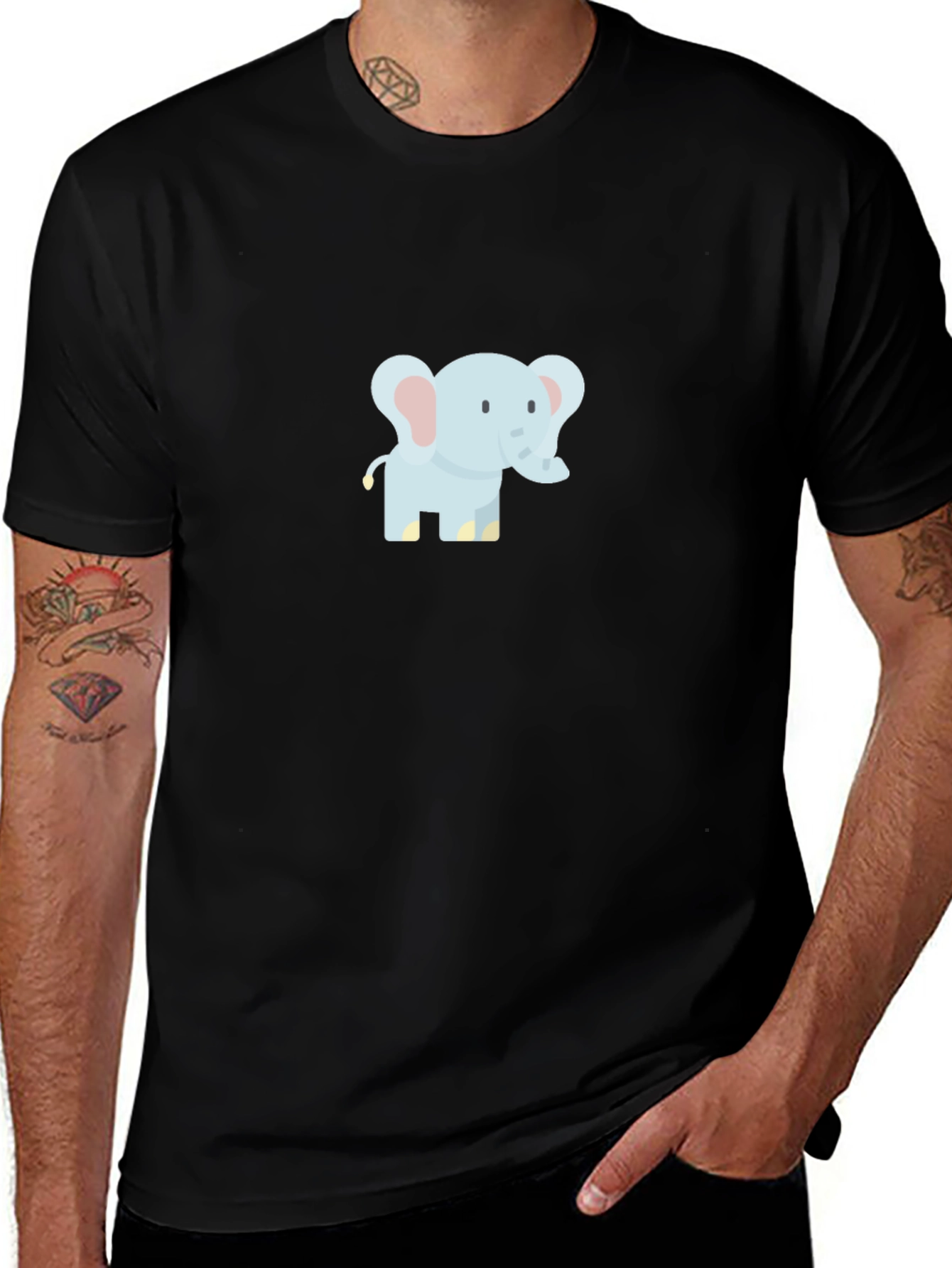 Cute Elephant Graphic T-Shirt