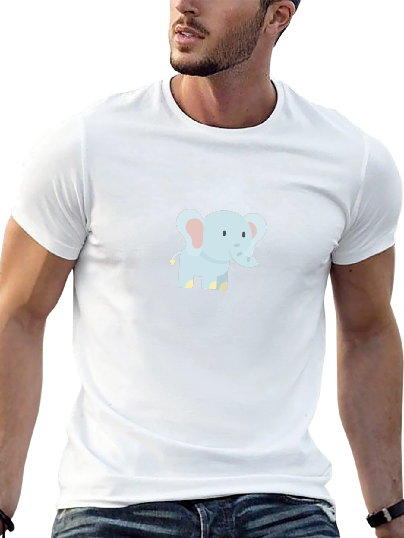 Cute Elephant Graphic T-Shirt