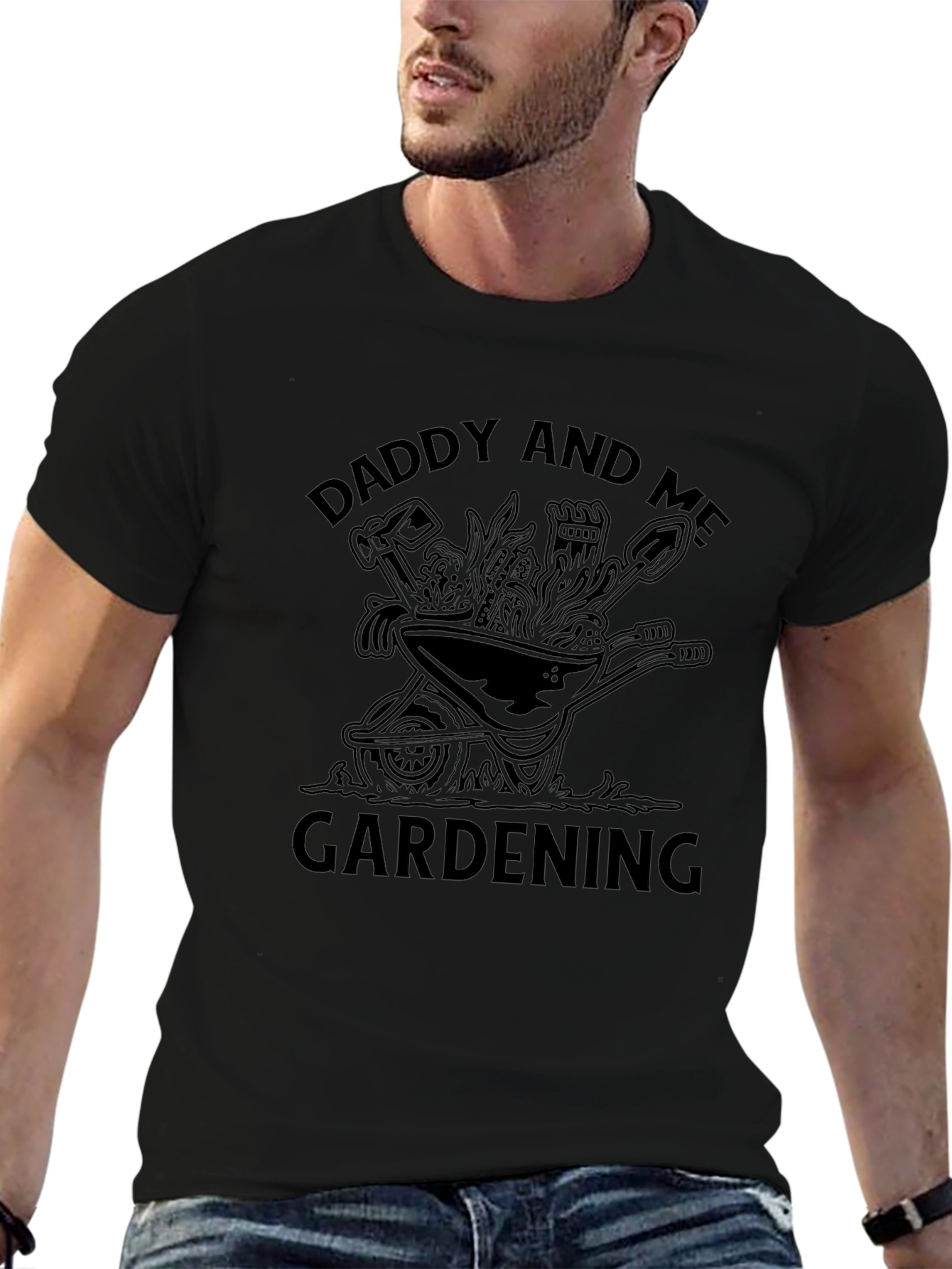 Daddy and Me Gardening Black T-Shirt