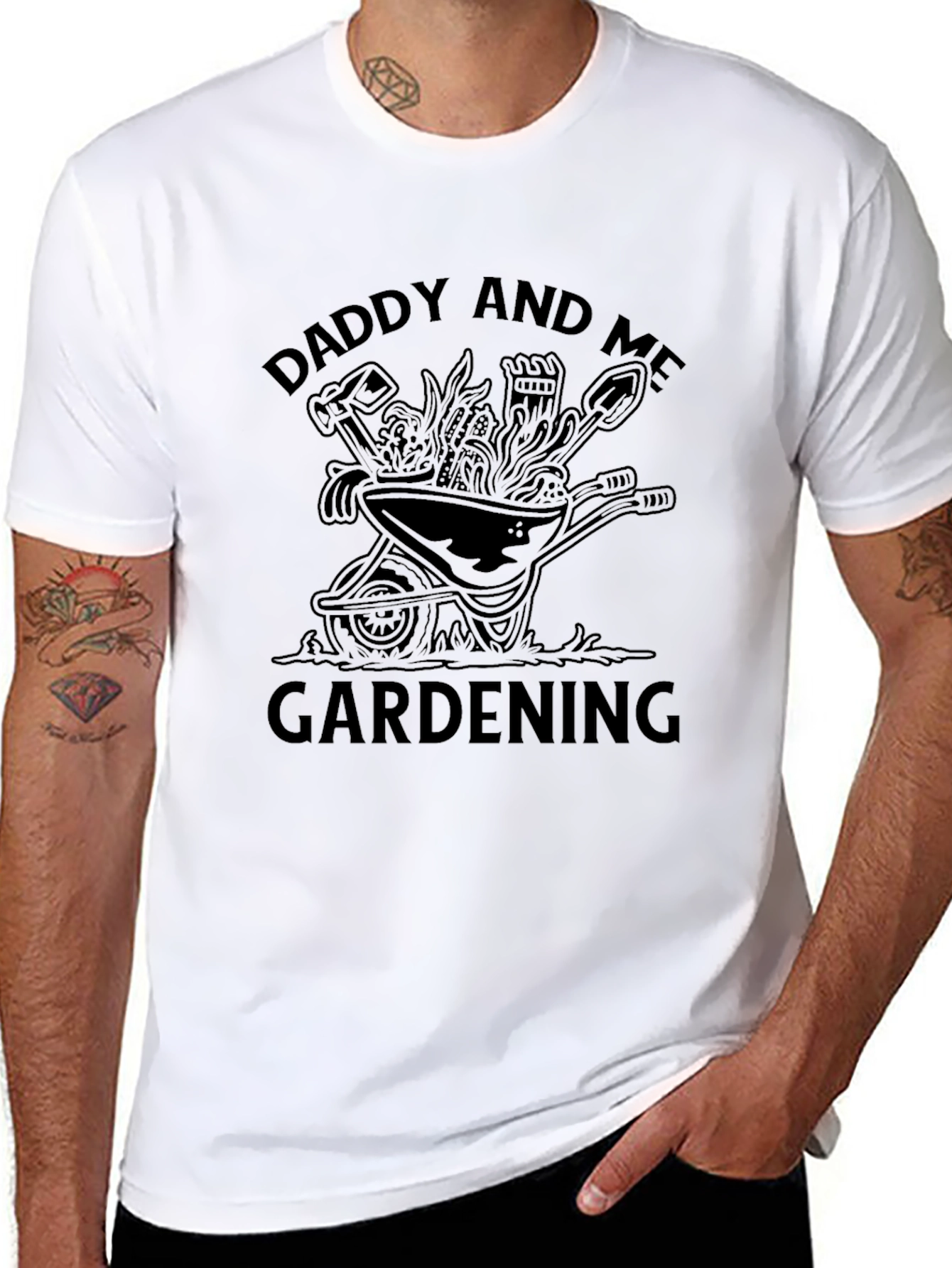 Daddy and Me Gardening Black T-Shirt