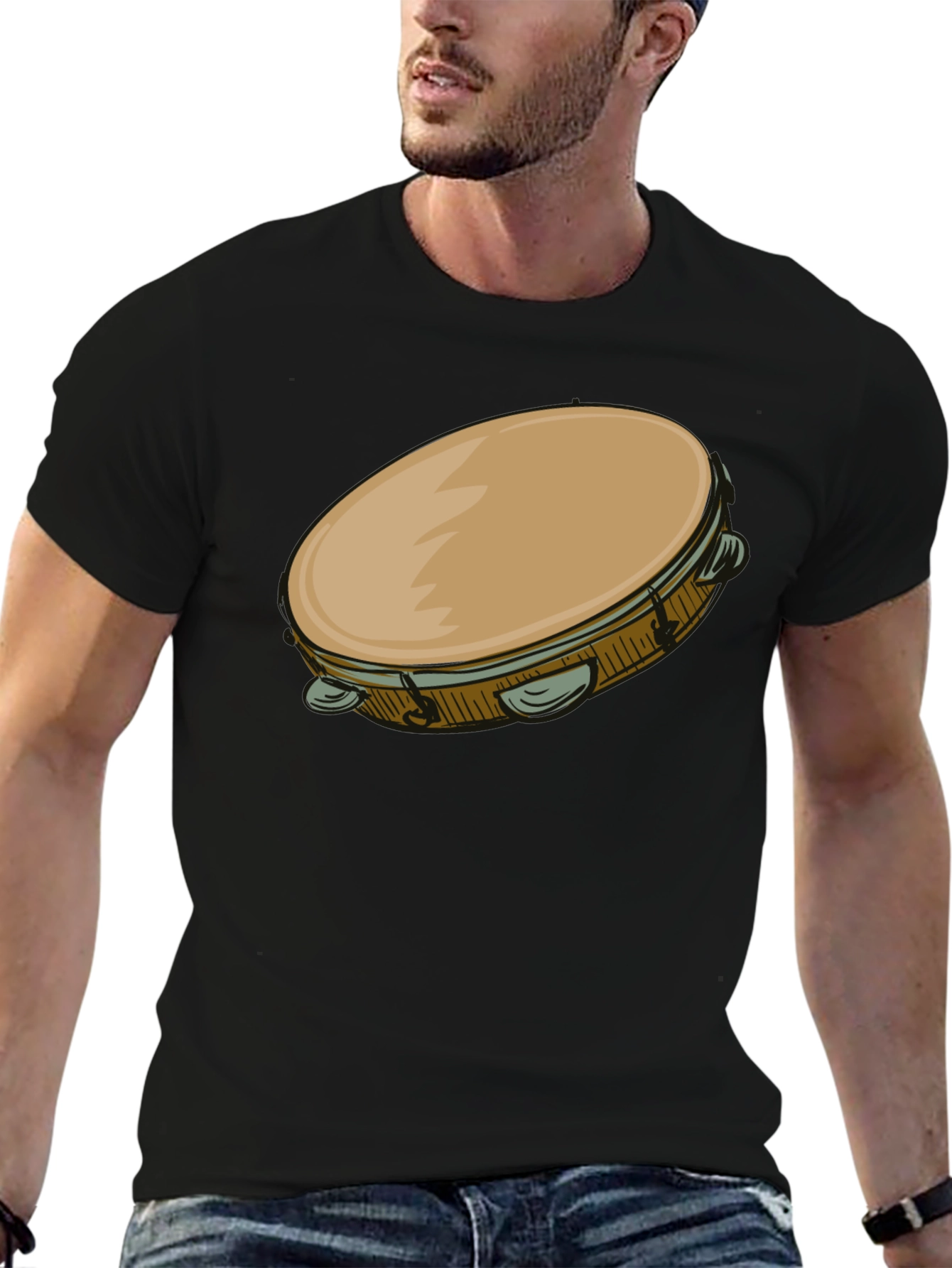 Tambourine Graphic T-Shirt - Music Lover Tee