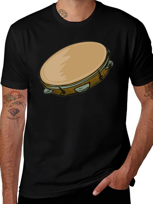 Tambourine Graphic T-Shirt - Music Lover Tee
